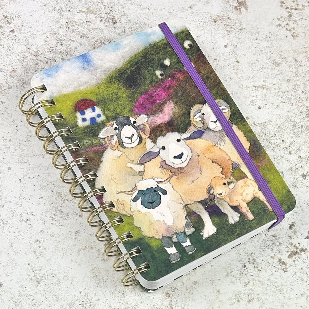 Emma Ball - WIRO Notebook with Pockets - Felted Sheep