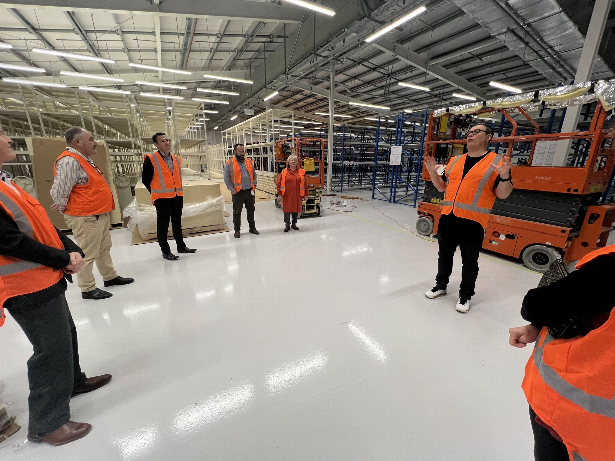  Invercargill City Councillors were treated to a walkthrough of the almost-complete Tisbury Storage Facility 