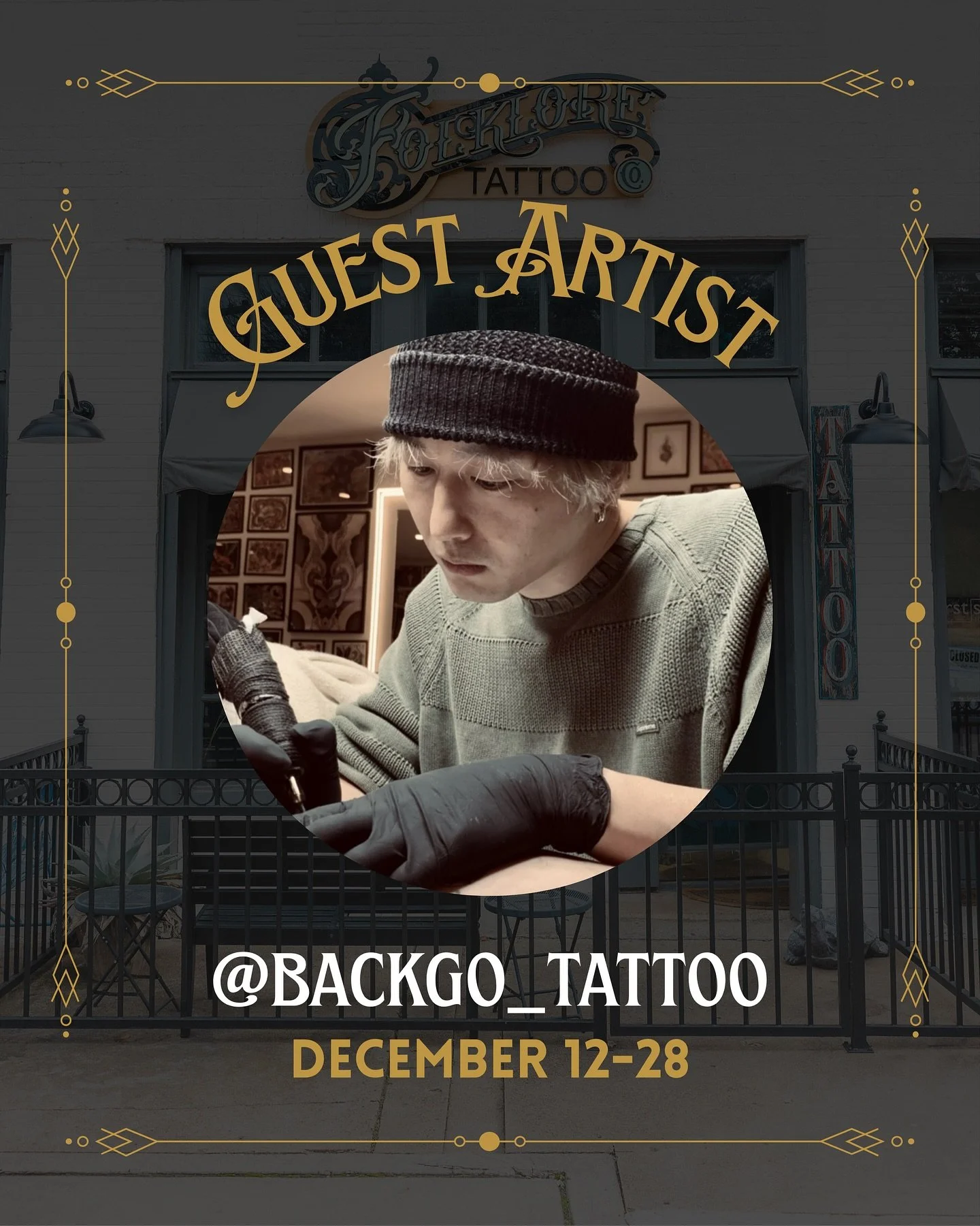 We are so excited to host @backgo_tattoo as a guest artist at Folklore Tattoo Co. in Dallas from December 12th - 28th. If you are interested in getting a tattoo, please message them directly through their profile. ✨
&bull;
#dallastattooartist #dallas