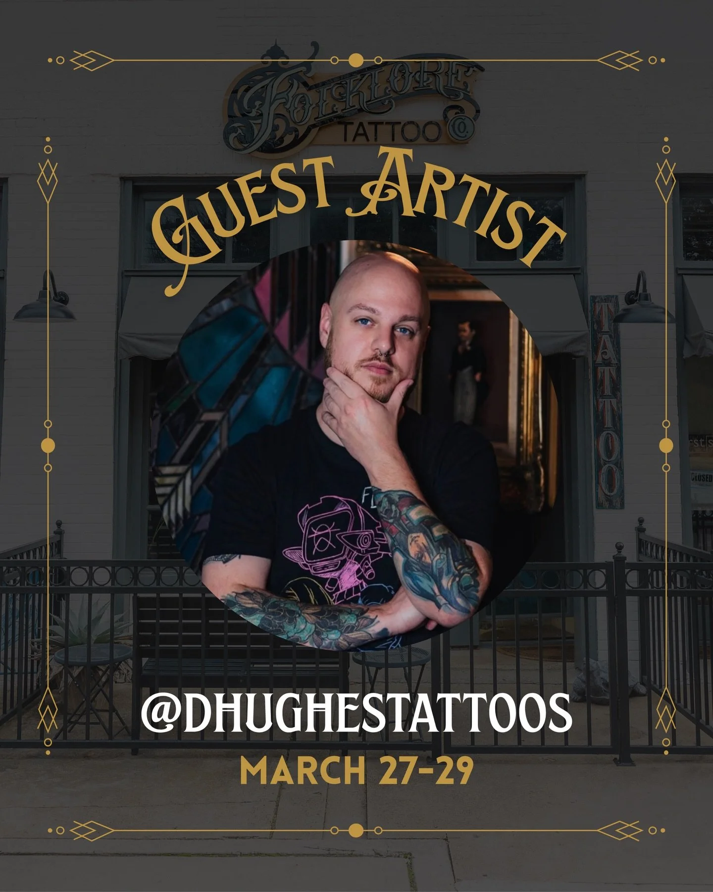 We are so excited to host @dhughestattoos as a guest artist at Folklore Tattoo Co. in Dallas from March 27th - 29th. If you are interested in getting a tattoo, please message him directly through his profile. ✨
&bull;
#dallastattooartist #dallastatto