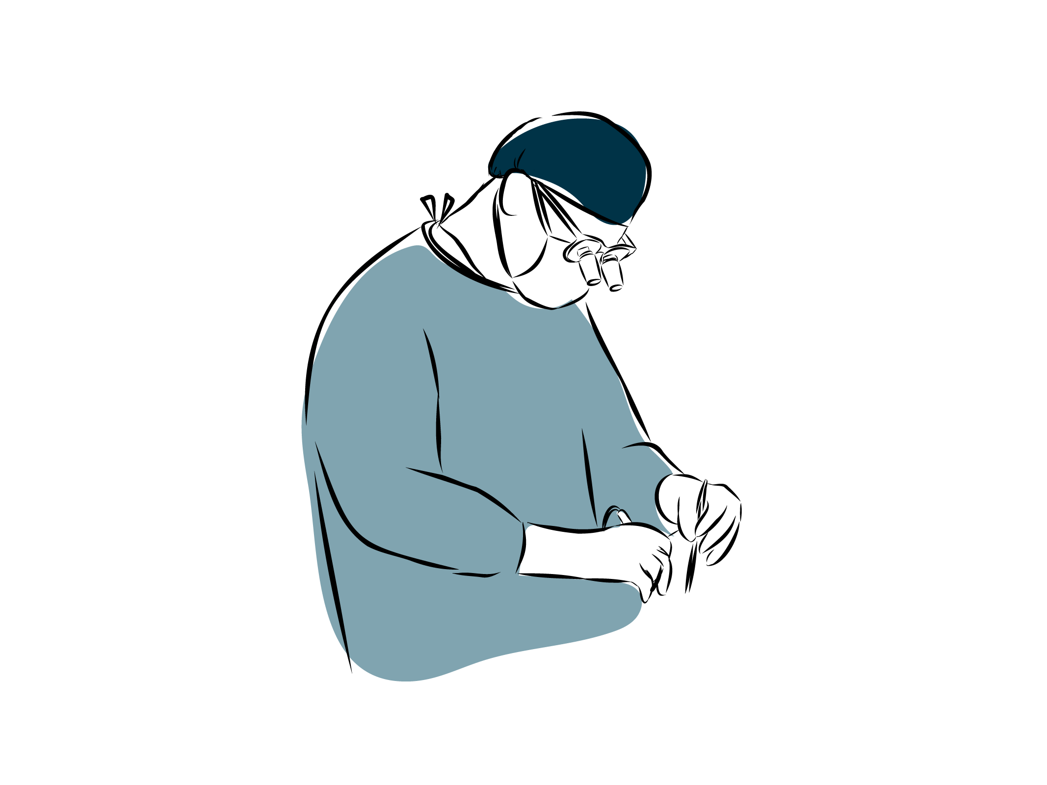 Sketch of a surgeon