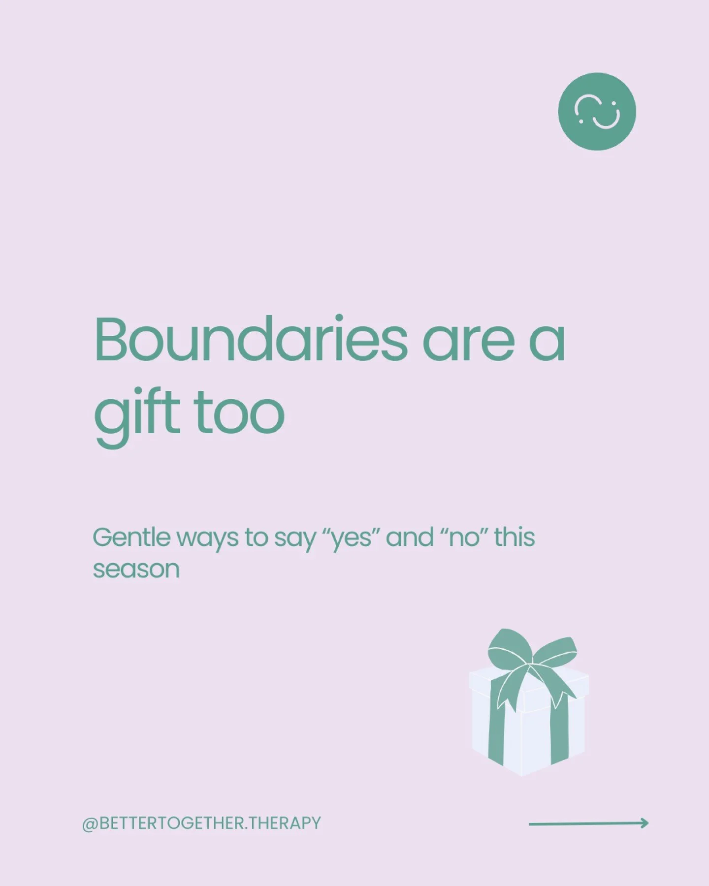 The holidays can bring warmth, love and a lot of pressure.
If you feel stretched thin, you&rsquo;re not alone. Boundaries aren&rsquo;t selfish; they&rsquo;re what help you stay kind, connected, and well. 💛 
You can care about others and take care of