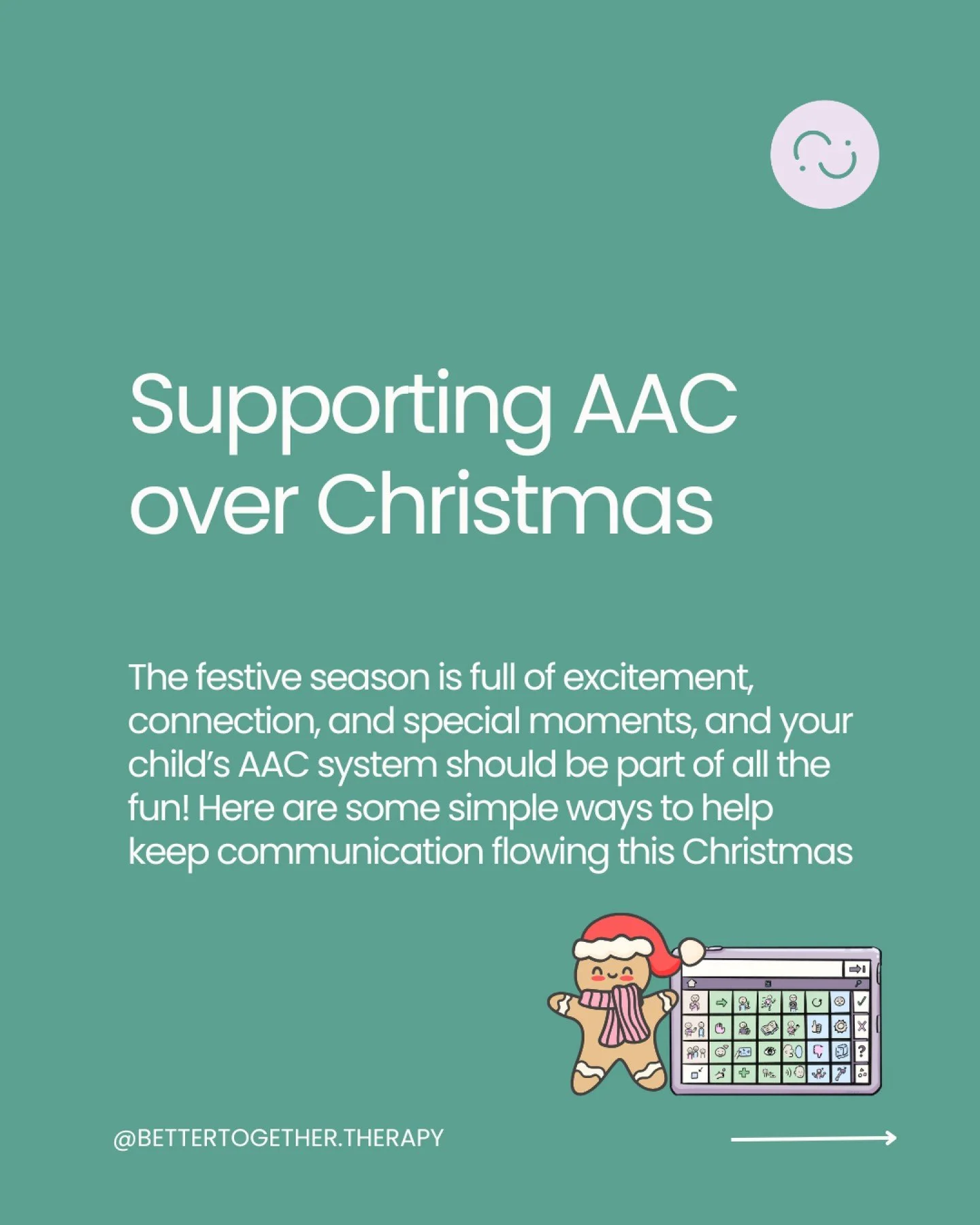 Let&rsquo;s make sure AAC joins in the Christmas celebrations this year! 
Bring it along, keep it charged, and model festive words so your child can be part of all the fun, laughter, and connection that make this season so special.
