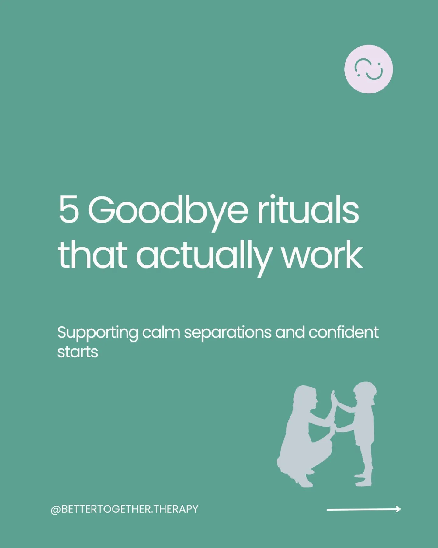 Predictable goodbye rituals aren&rsquo;t just cute. They support your child&rsquo;s nervous system and help them regulate emotions. Consistency, short routines, and small cues reduce anxiety and make separation feel safe. 

Some ideas: 
- A brief hug