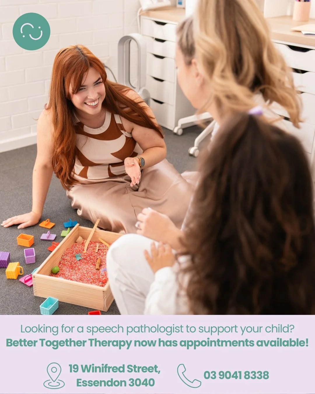 As our clinic continues to grow, we&rsquo;re excited to share that we now have new speech pathology appointments available.

At Better Together Therapy, we support children and adolescents along with their families in a warm and supportive environmen