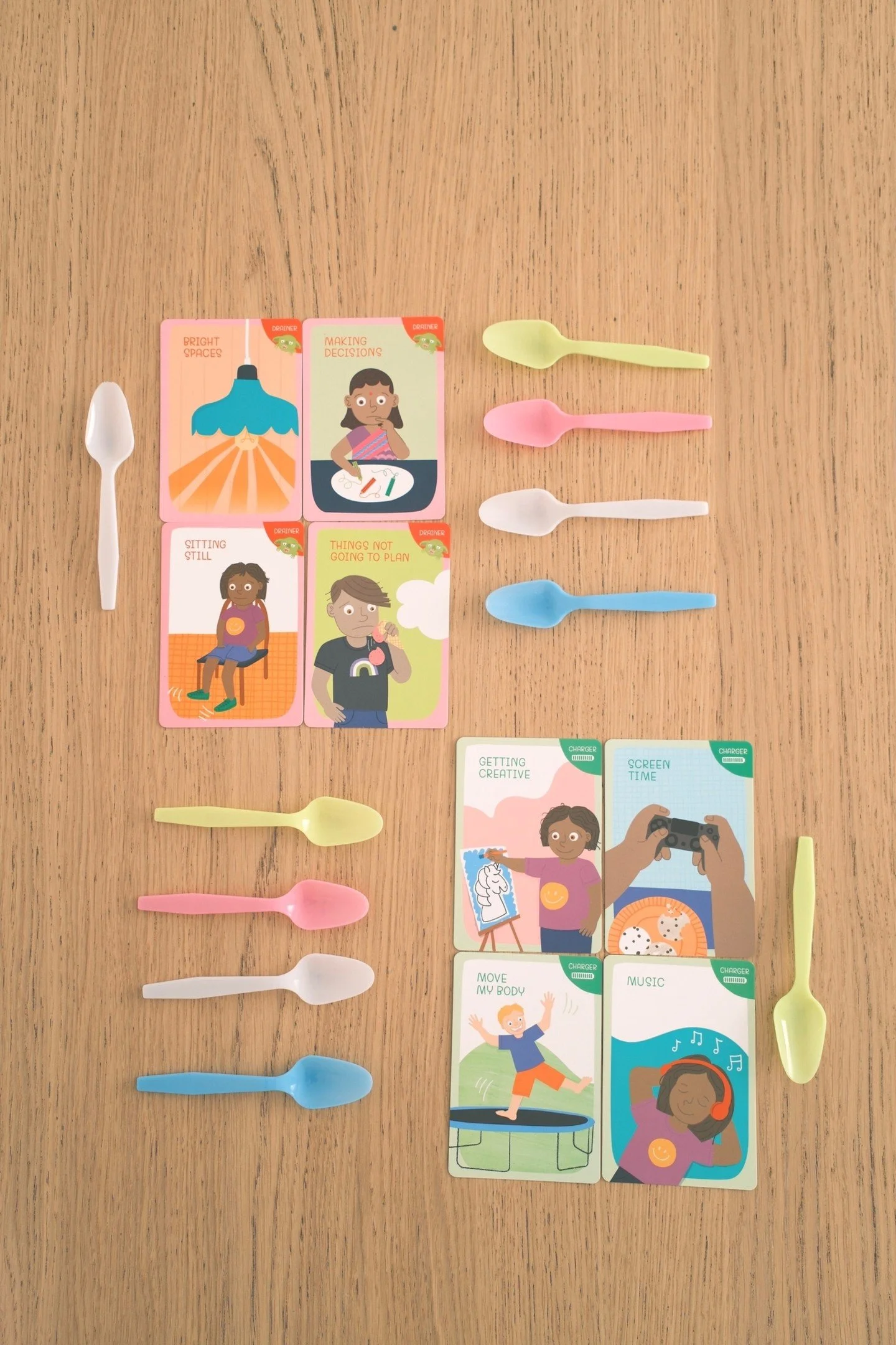 At Better Together Therapy, we love using Spoon Theory to support understanding and communication around how energy can fluctuate throughout the day. 

The spoons represent your mental, physical, and emotional energy. Each part of daily life (e.g. a 