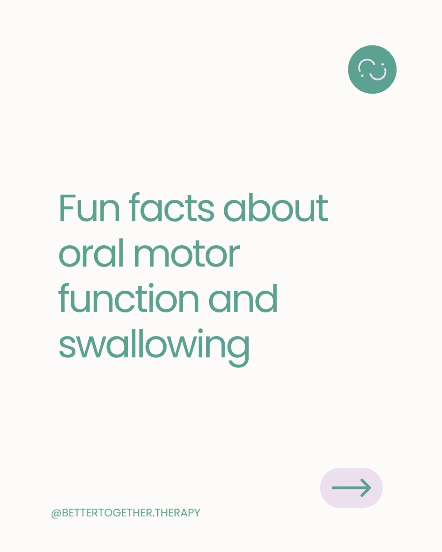 Weird and wonderful fun facts about oral function you might not know!! 

Want to know more? Chat with our speechies at Better Together Therapy!