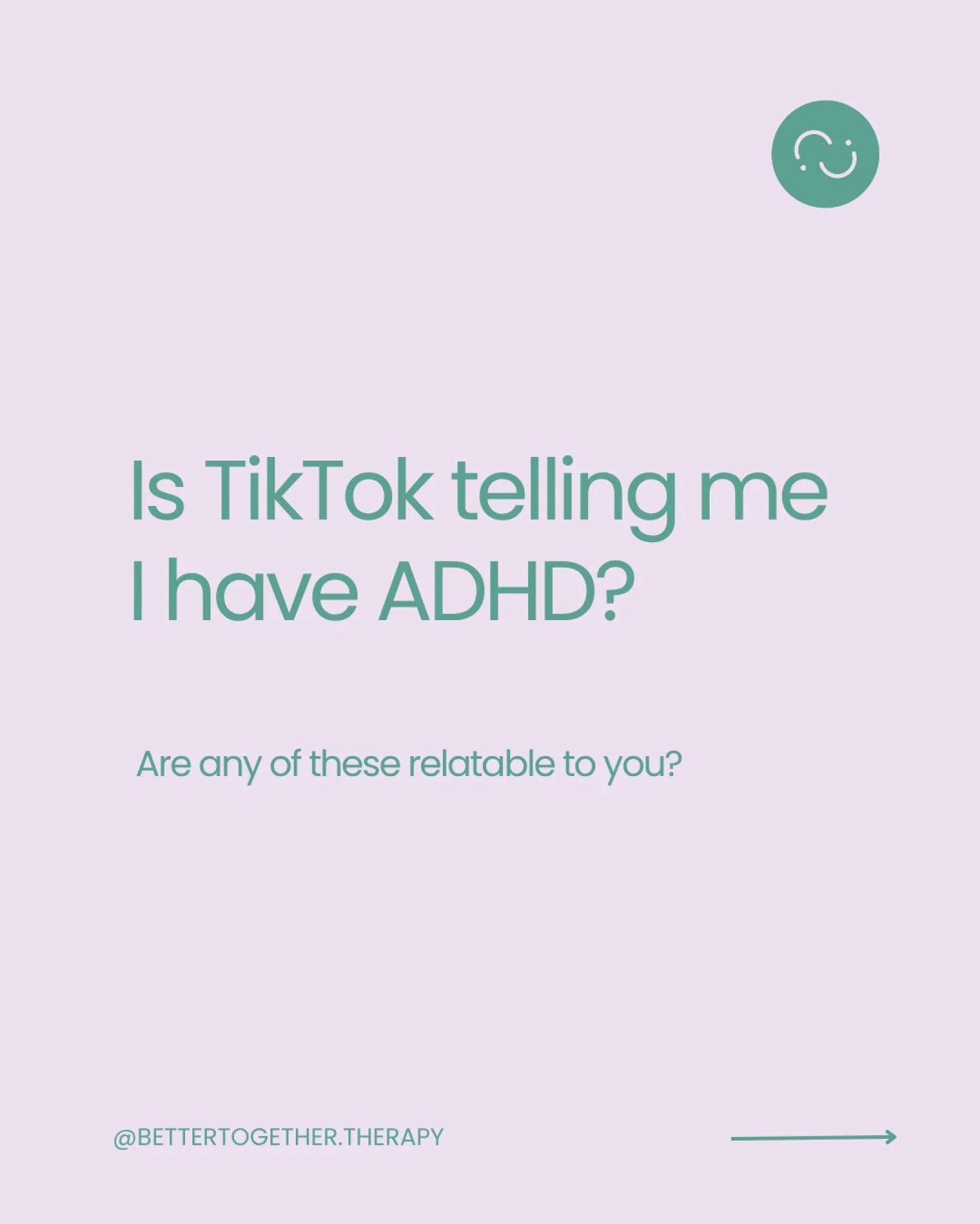 If social media could diagnose us with ADHD, we would all be diagnosed by lunchtime! 
 
While forgetting your phone, procrastinating on admin or needing your daily coffee can feel relatable, these experiences alone don't mean you have ADHD. 

Social 