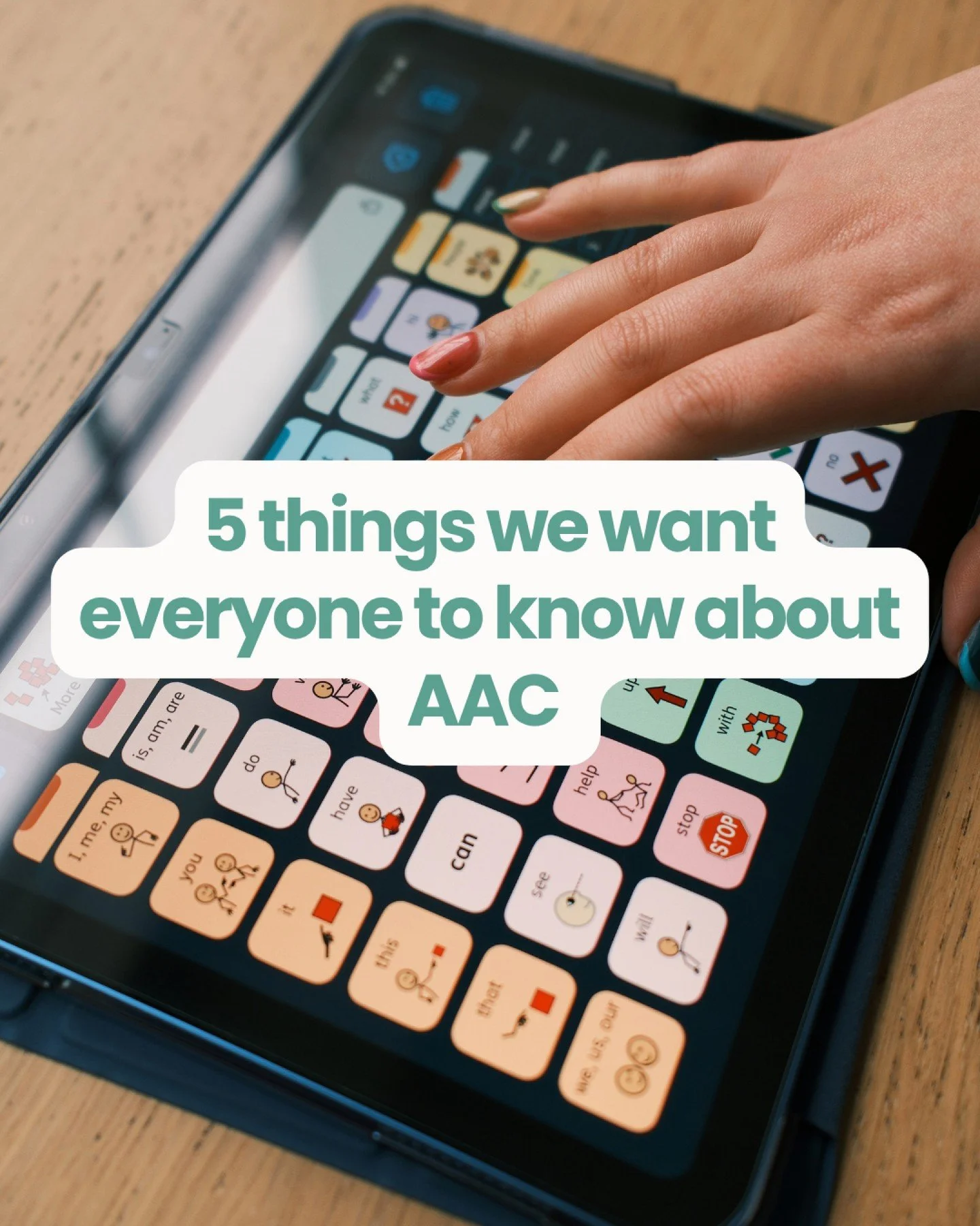 Happy AAC month! 
 
Communication is so much more than just speech! 
 
This month (and every month!), we celebrate all the different ways people communicate and challenge some common misconceptions about AAC.