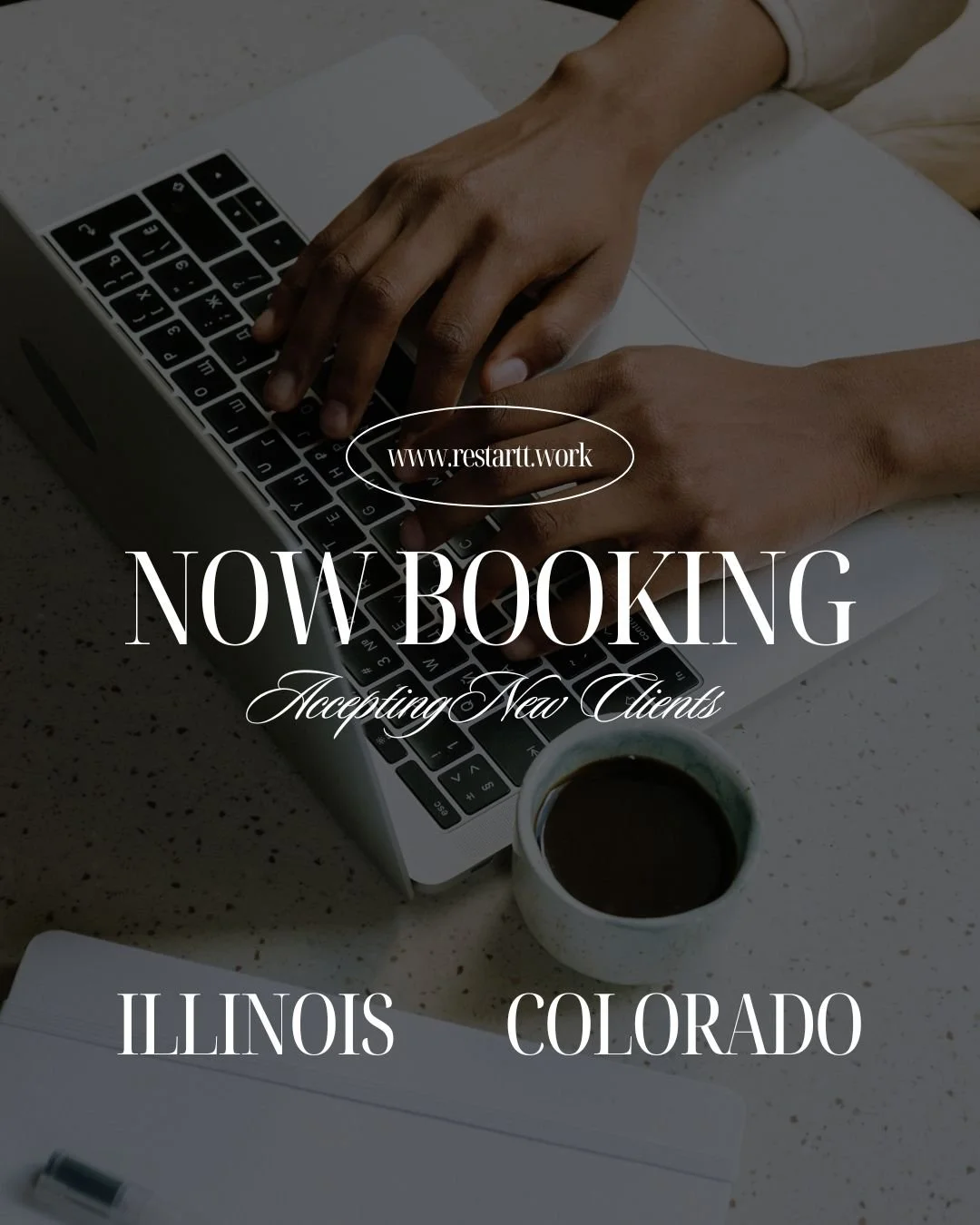 ✨ Now booking in Illinois and Colorado! ✨
Restartt is expanding&mdash;virtual sessions are now available for clients in both states. 🌿
If you&rsquo;ve been thinking about starting therapy, this is your sign. Let&rsquo;s work together to build emotio