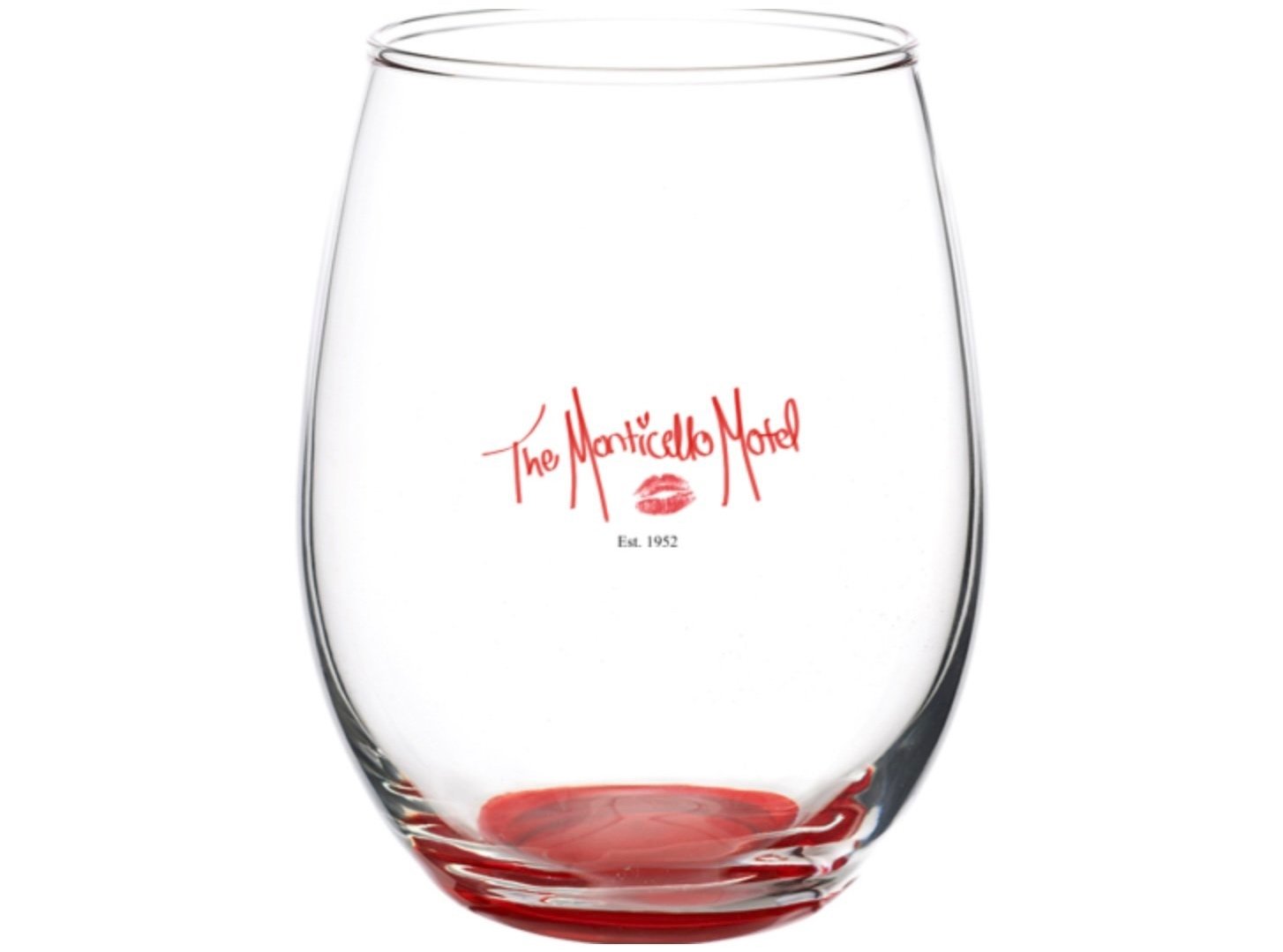 Lipstick Kiss Wine Glass