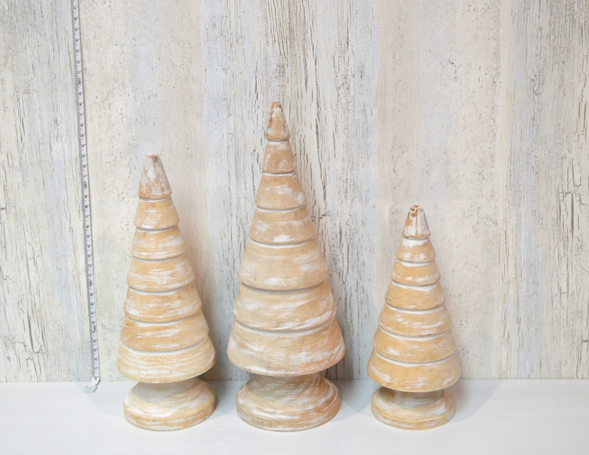 Wooden Christmas Trees Set of 3 – Natural