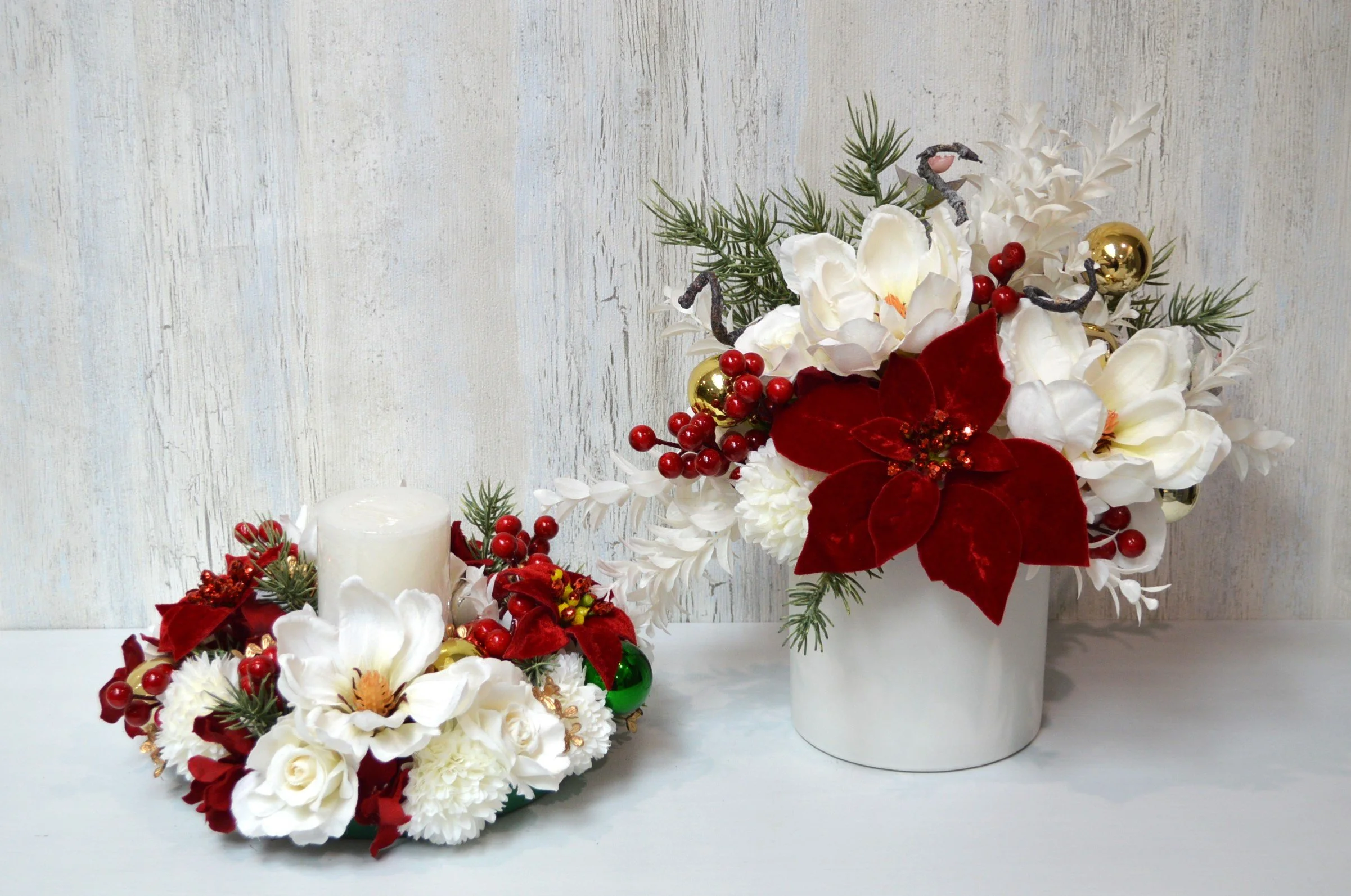 Christmas Floral arrangement and Candle Ring at Rydges Campbelltown