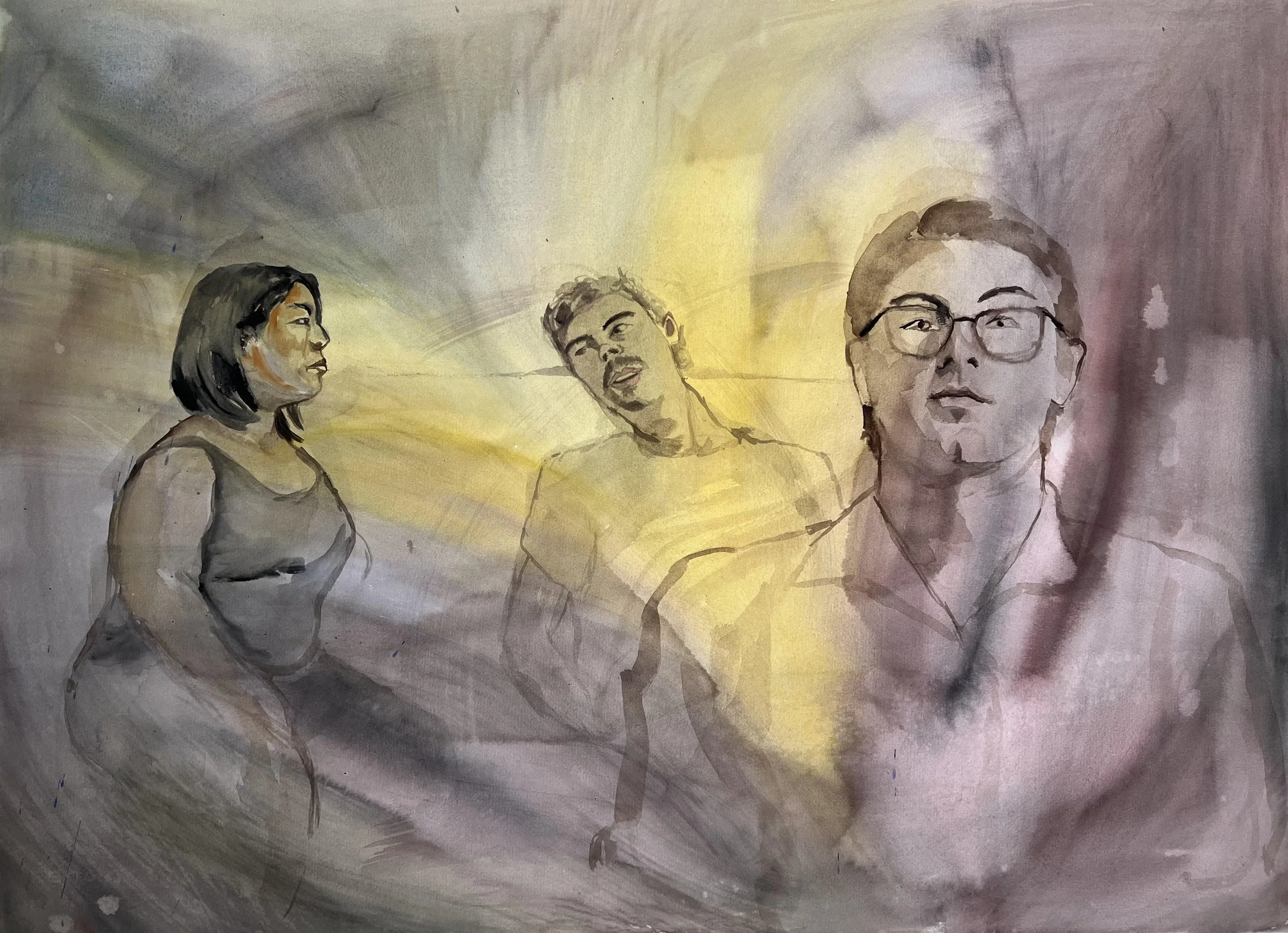 Repeated As If It Were True; 2019, Watercolour on paper, 56.9 x 76.6cm, $550