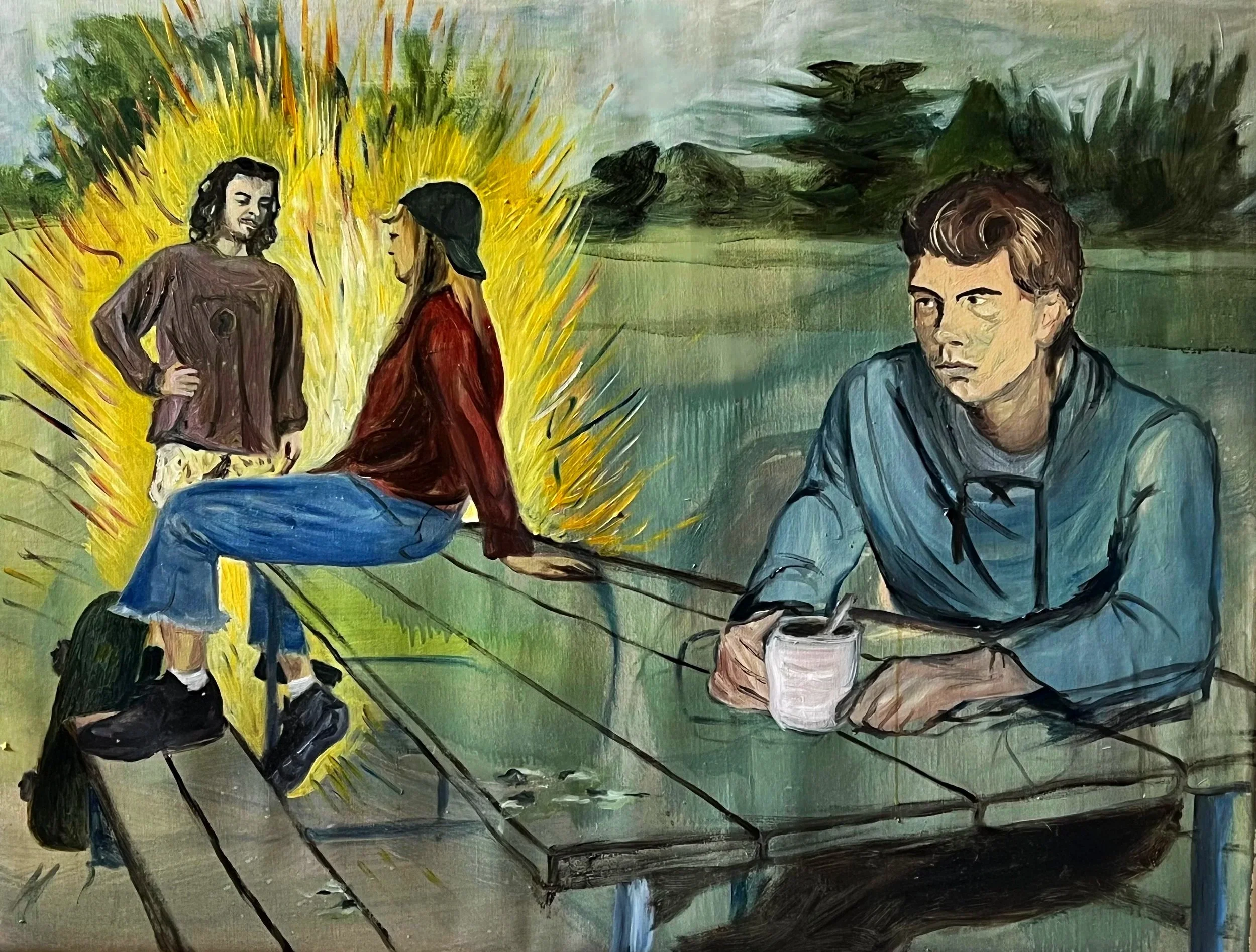Jealousy (in Apollo Bay); 2022, Oil on canvas, 81.5 x 106.5cm, $3,100