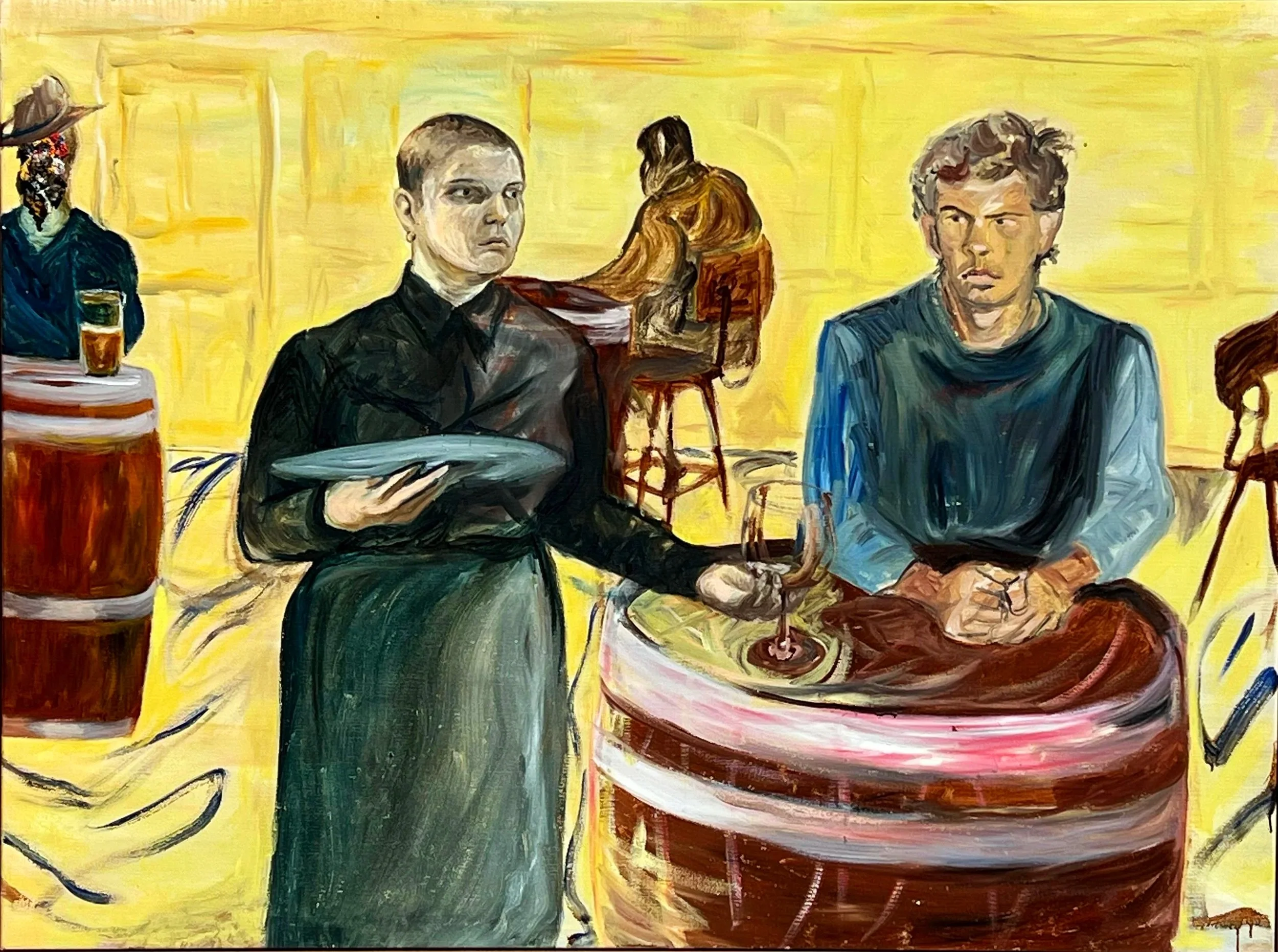 Vortex of Platitudes (People's fantasies are their problem); 2023, Oil on Canvas, 112 x 150cm 