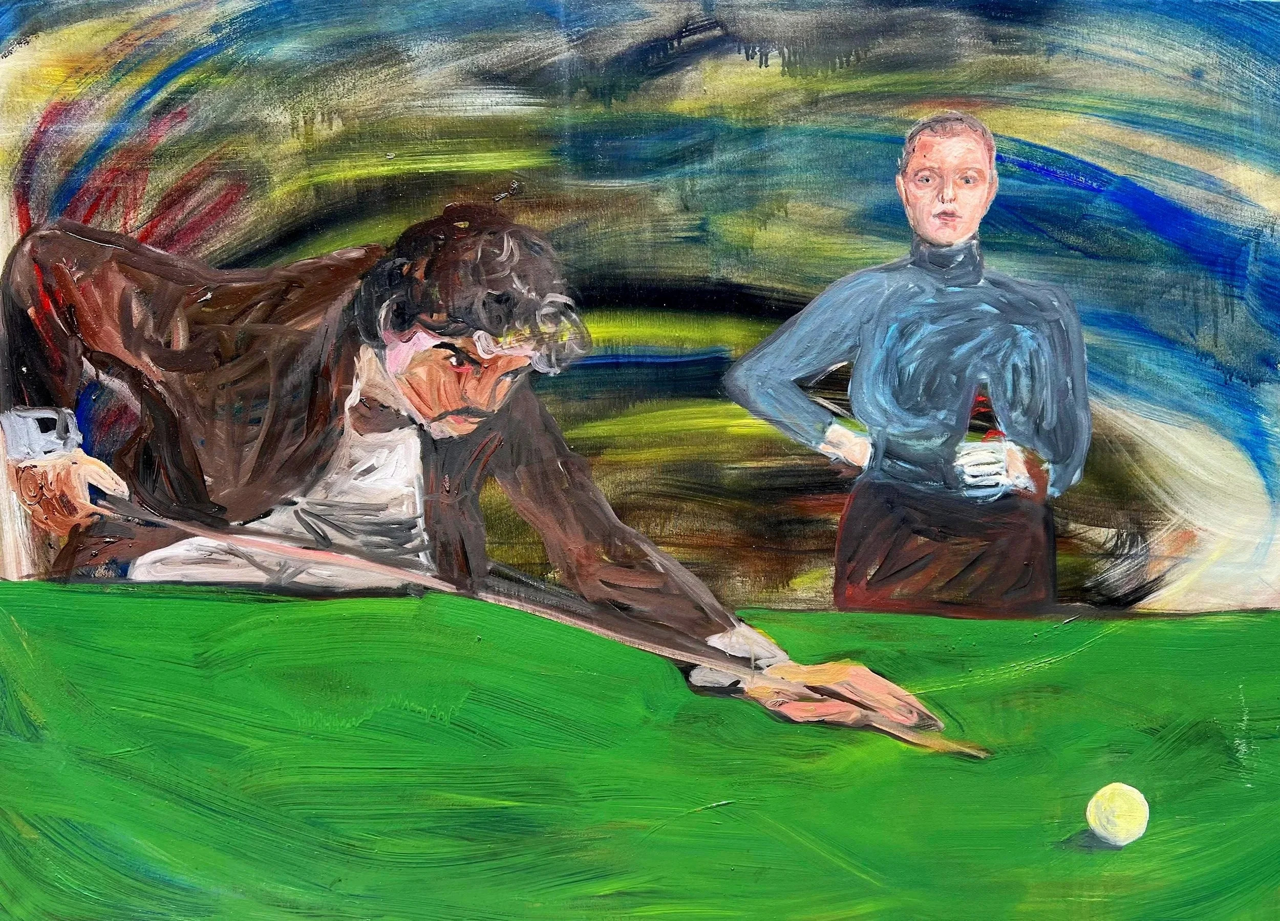 Eye on the Orb; 2022, Oil on canvas, 94 x 133 cm, $3,100
