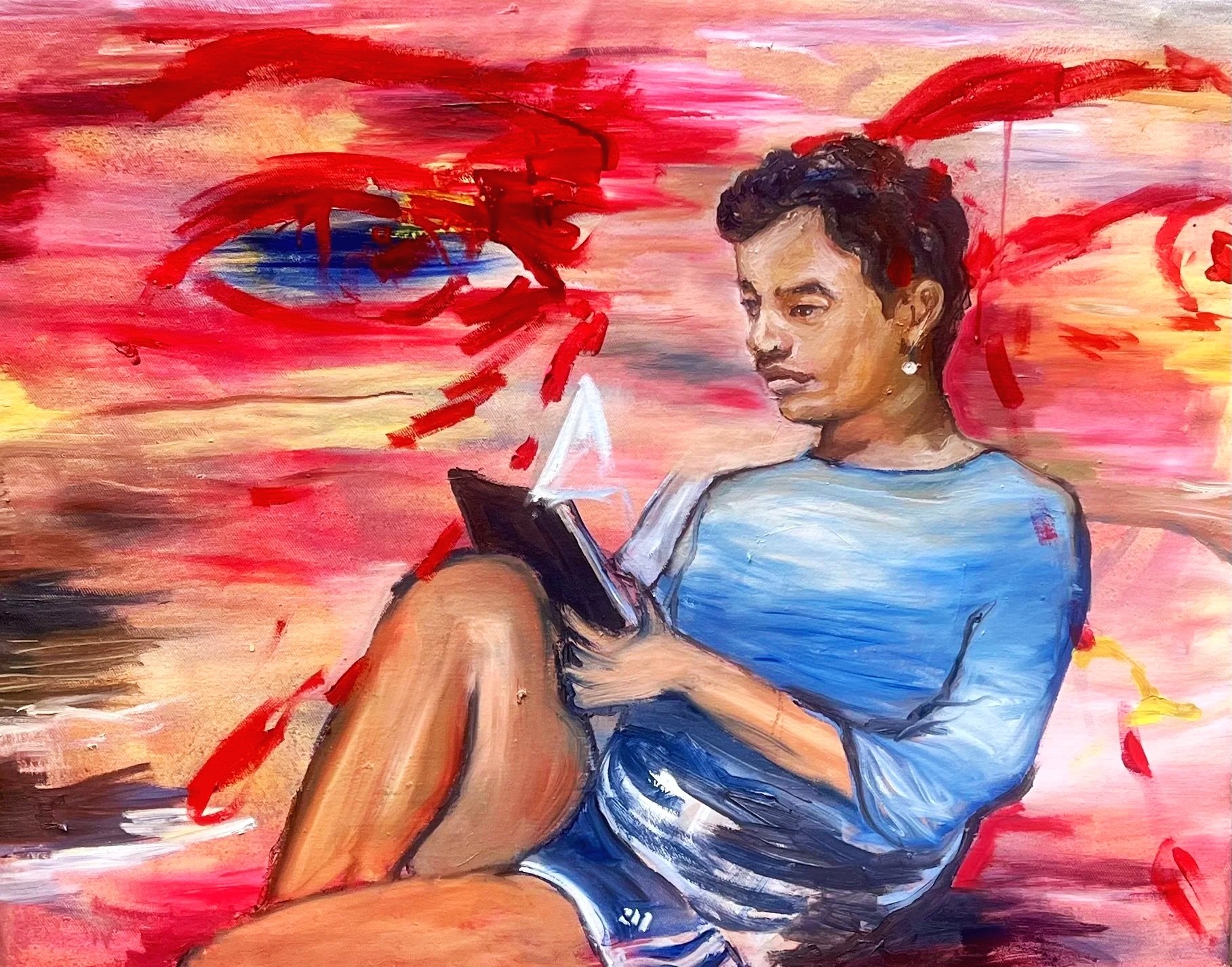 The trick in my heart hurts only me when it tells me love is love; 2026, Oil on canvas, 66 x 84 cm