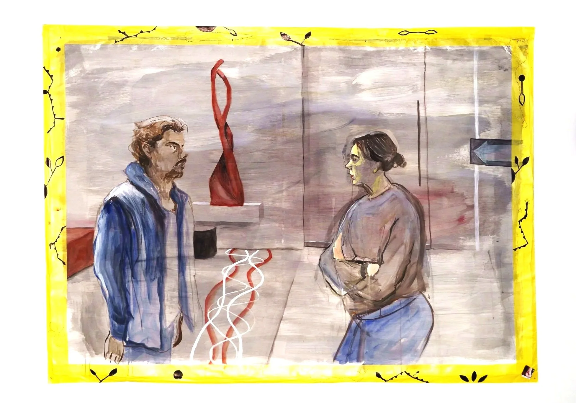 Hellscape, 2025, Watercolour on paper, 151 x 177 cm, $7,500 