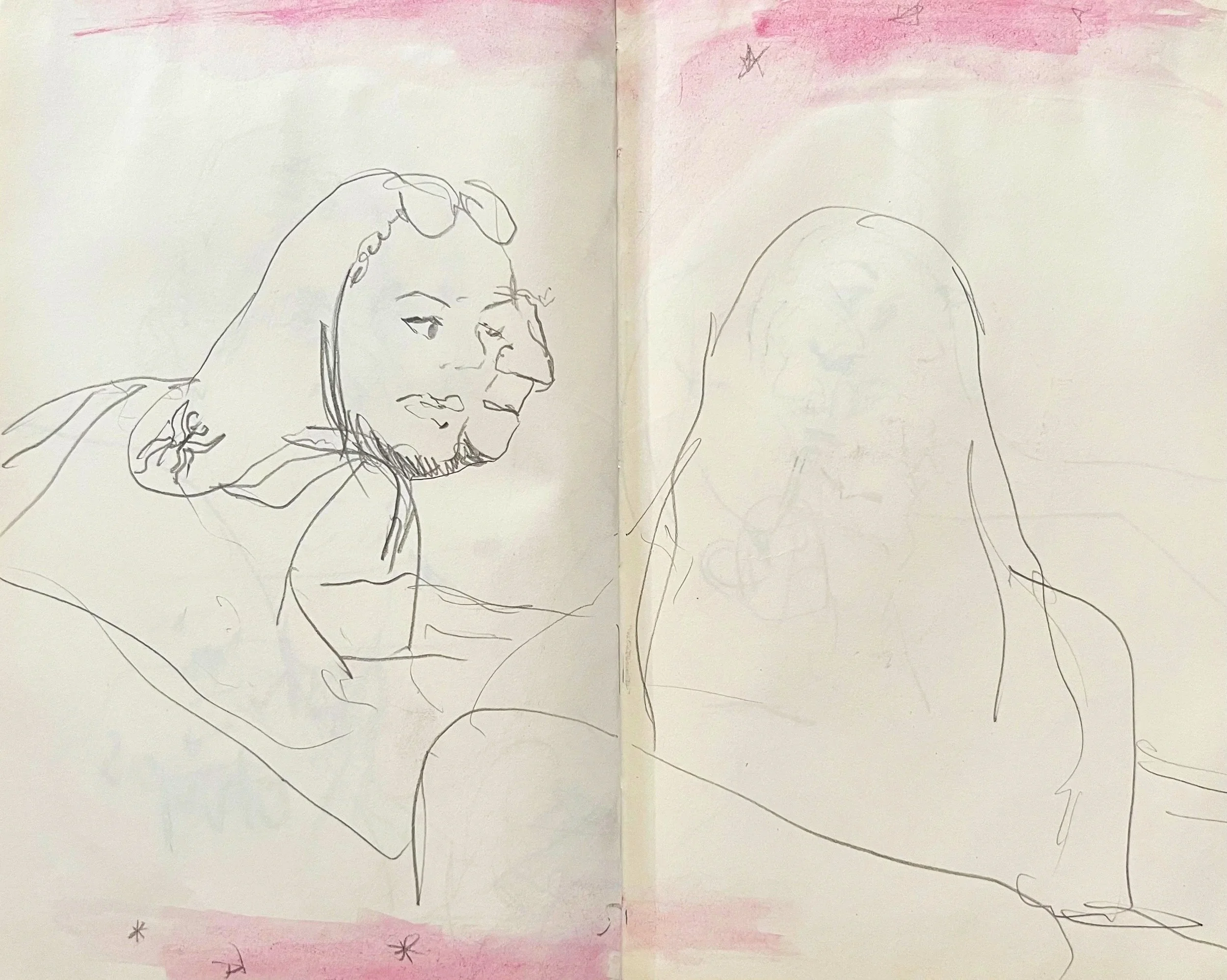 Back Tattoo; 2015, Watercolour and pencil on paper