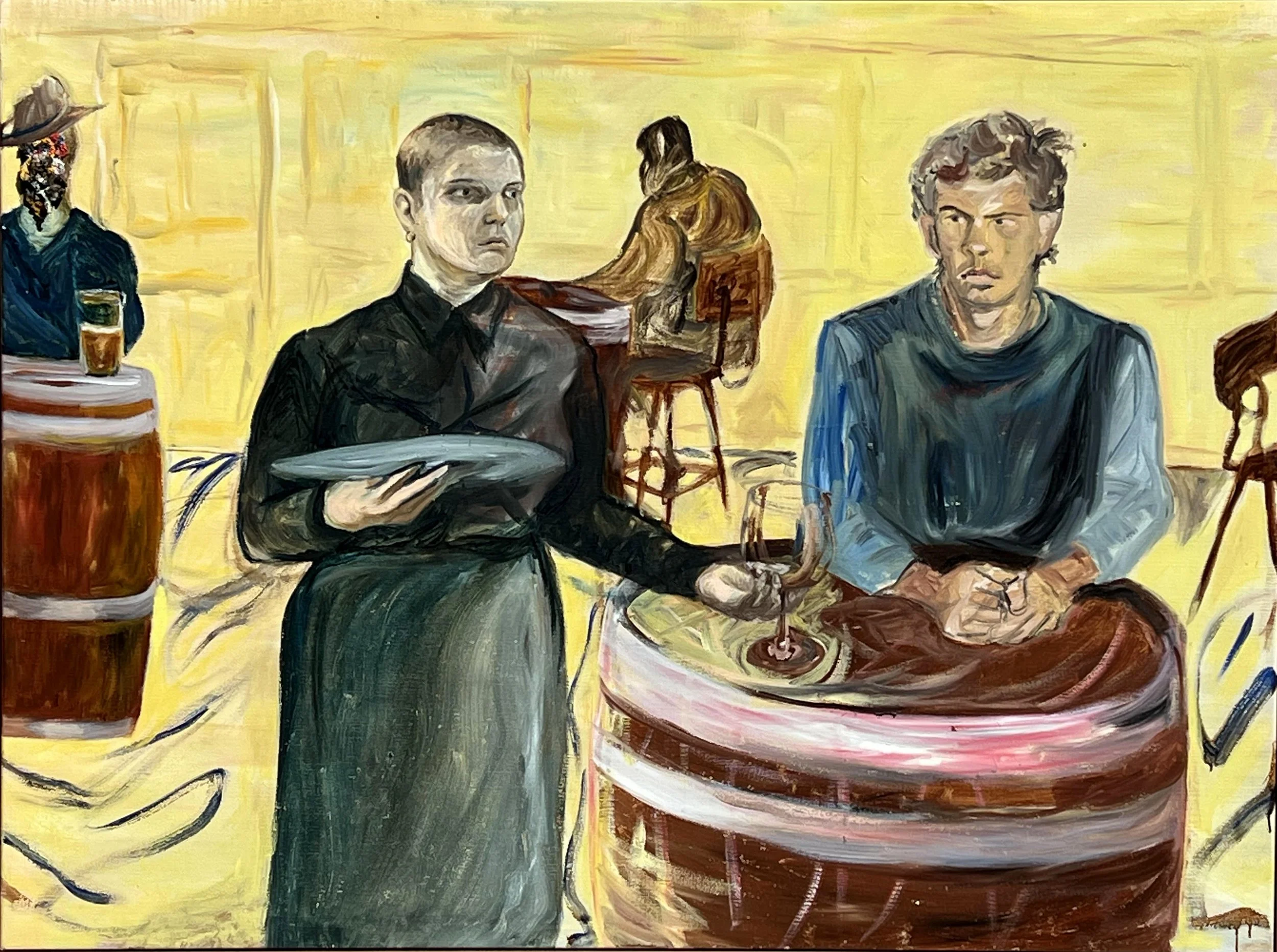 Vortex of Platitudes (People's fantasies are their problem); 2023, Oil on Canvas, 112 x 150cm 