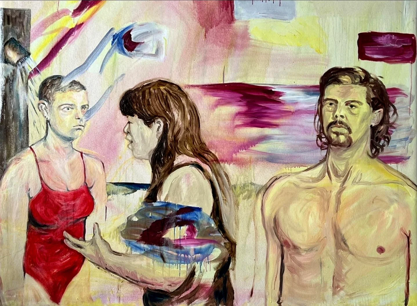 People Who Love and People Who Hate; 2022, Oil on canvas, 81.5 x 106.5cm, $3,100  