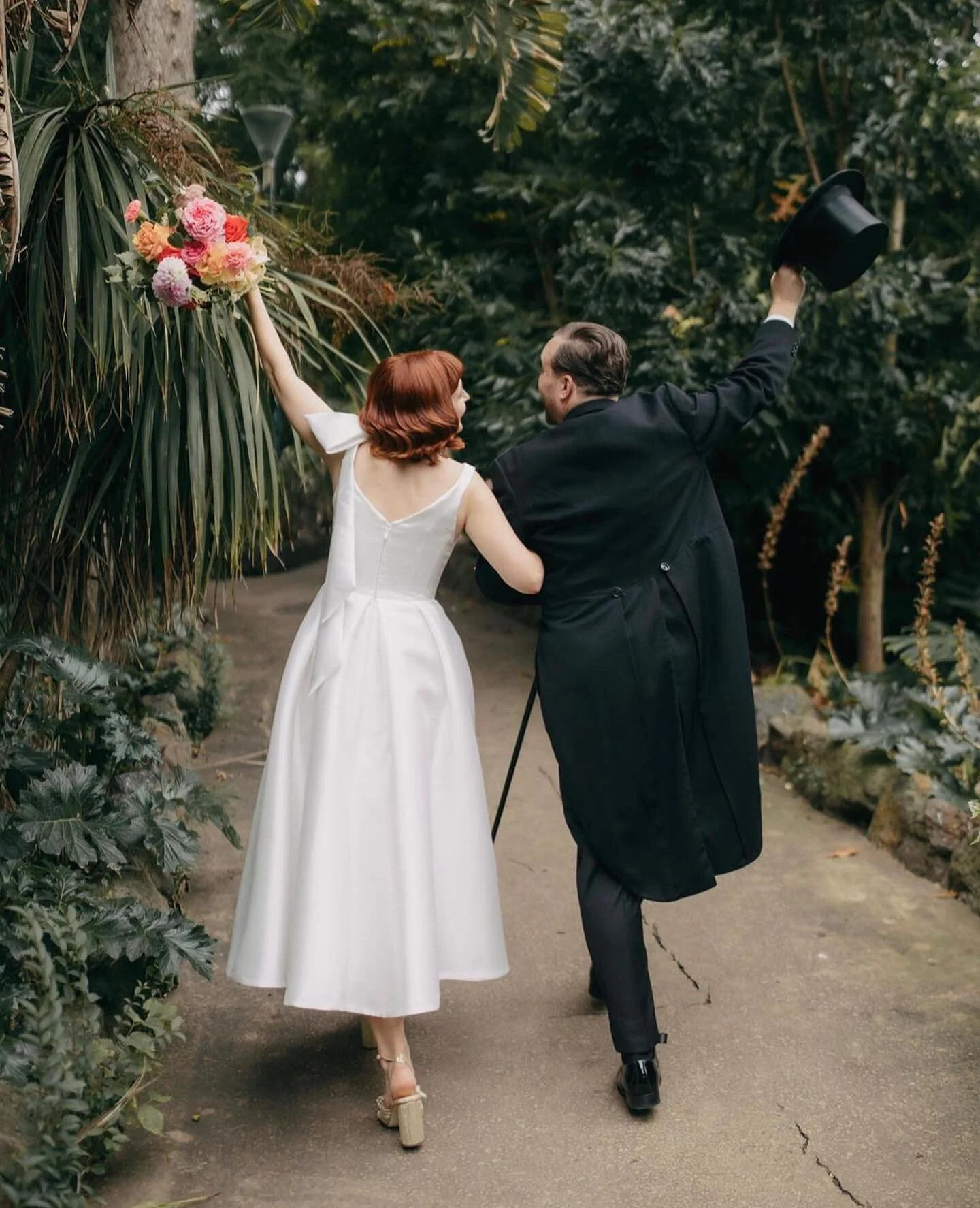 Merrily wedded! Congratulations to this beautiful, bright gal, Louisa @louisafitzy and her beau @djandrewmcclelland ❤️ 
We love working with brides to design bridal gowns that bring out their personality, it&rsquo;s the greatest feeling! 
Photos by t
