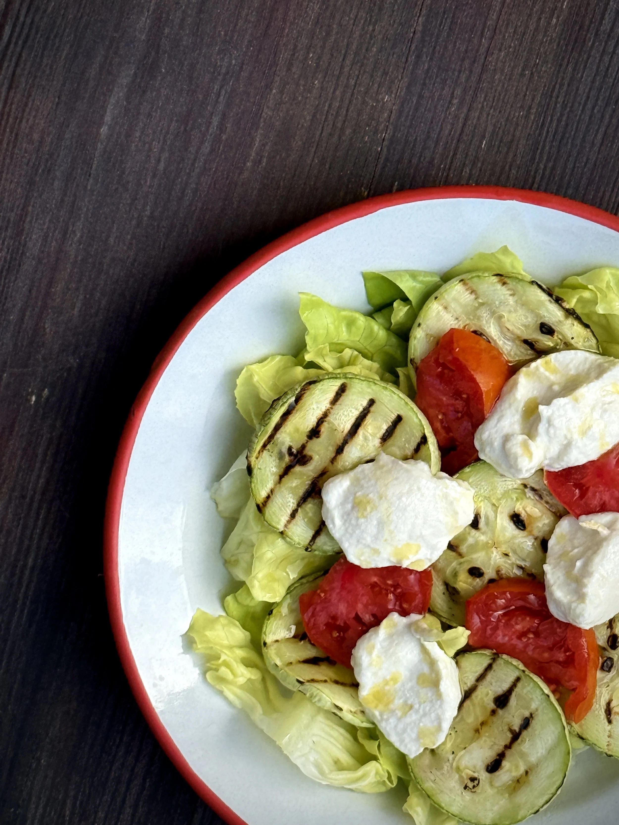 Grilled Zucchini And Whipped Ricotta Salad