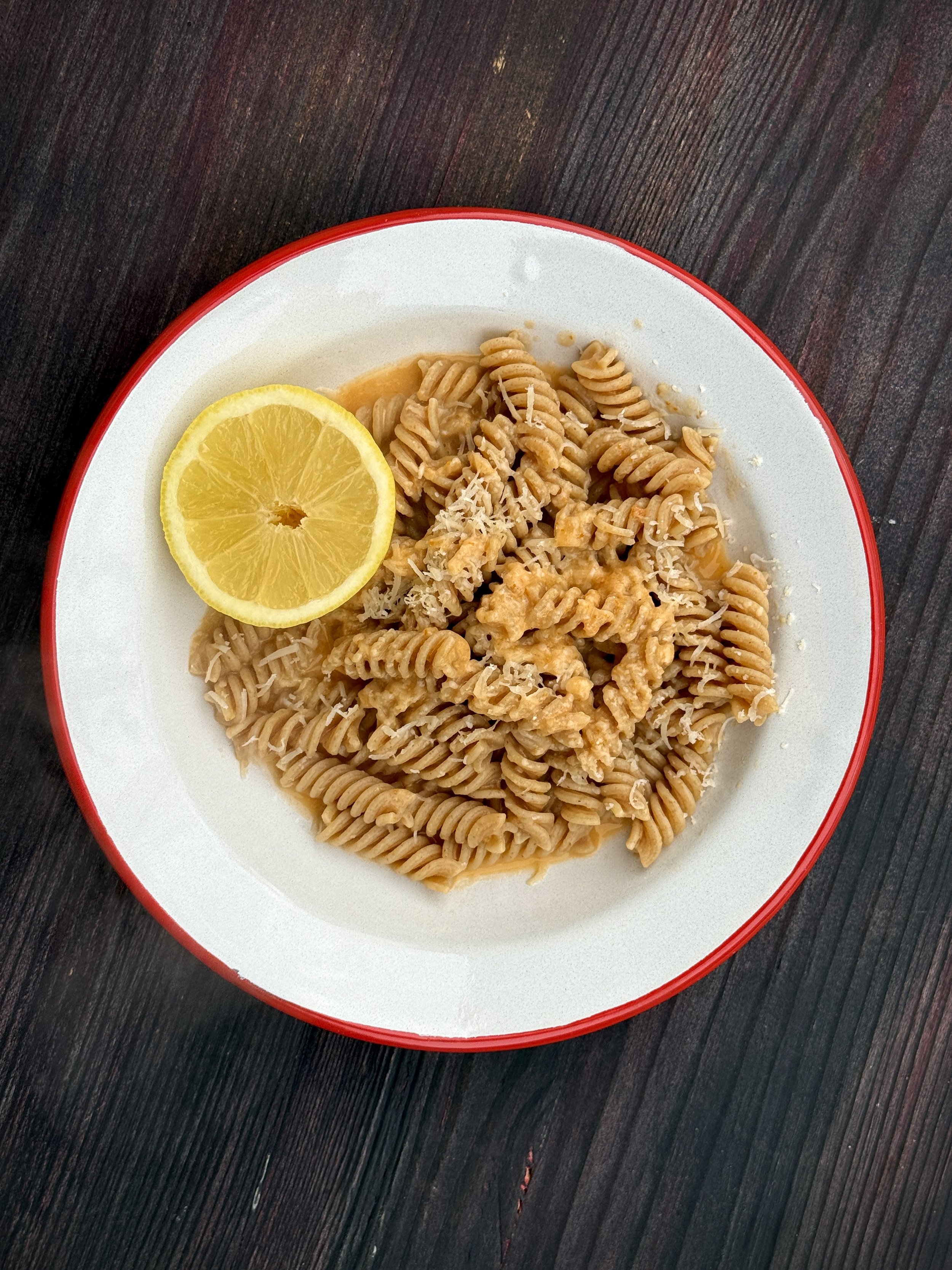 Lemon Garlic Pasta With A Light Parmesan Sauce