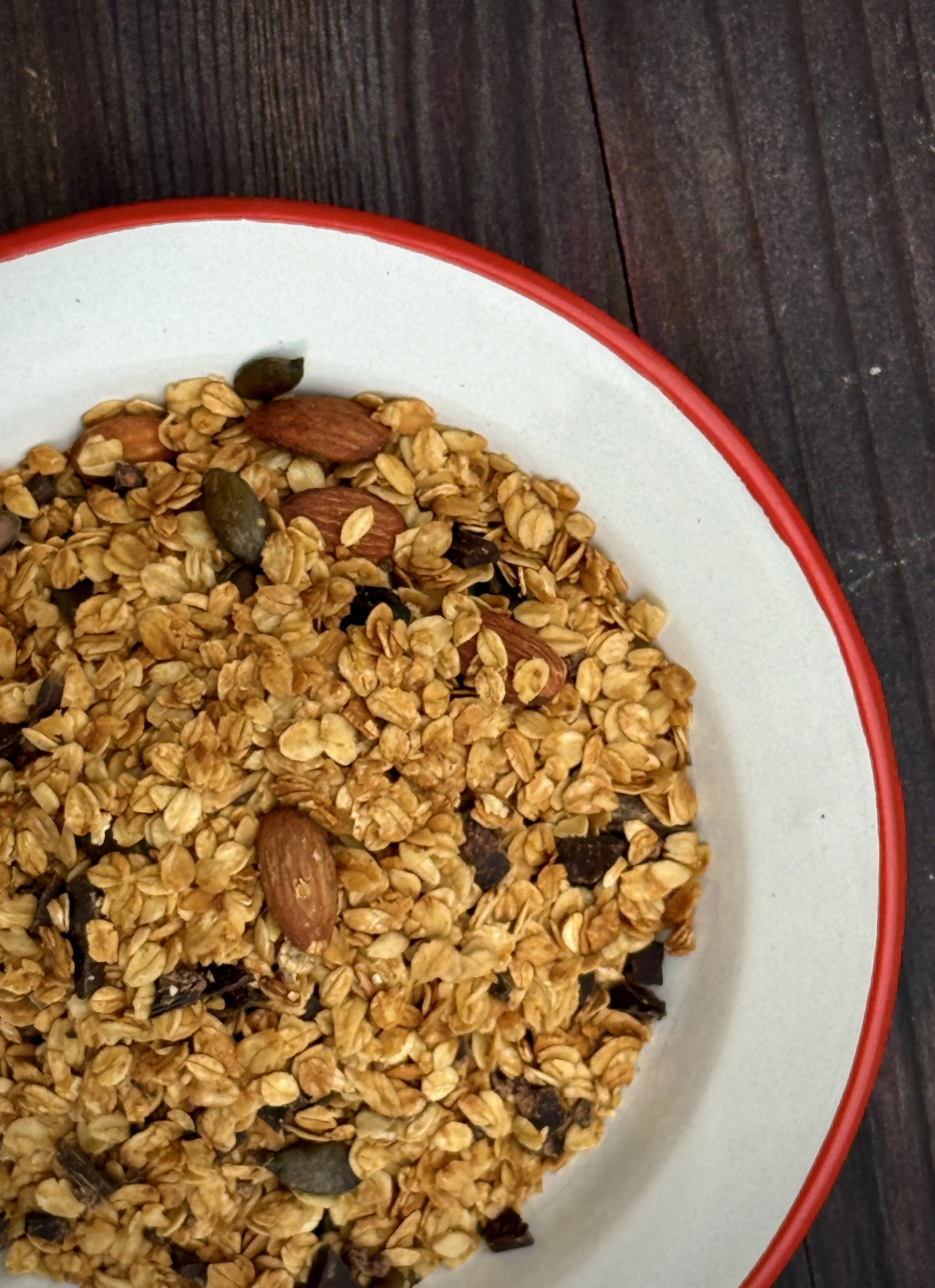 Olive oil - honey granola