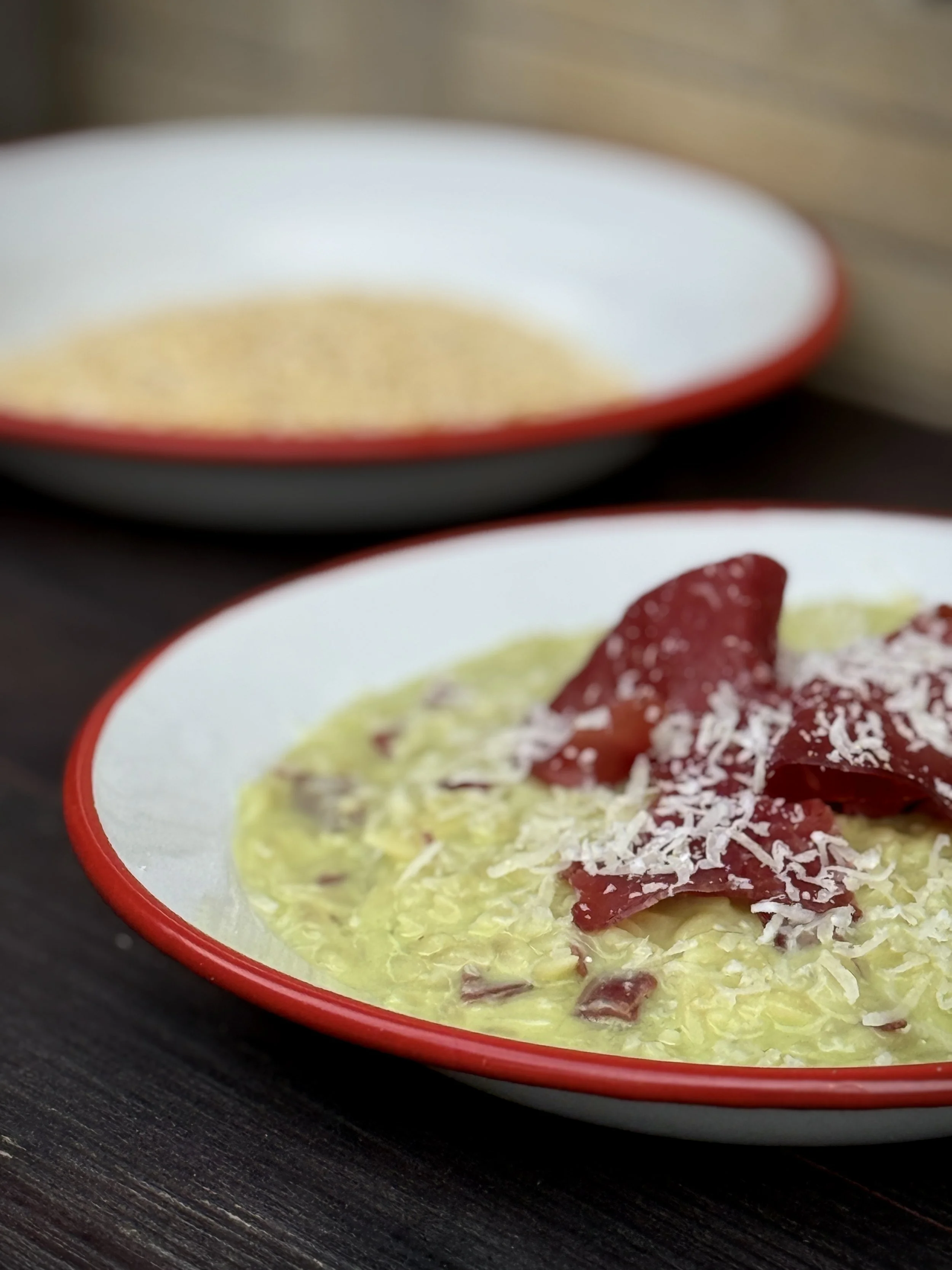 Creamy Risoni With Bresaola