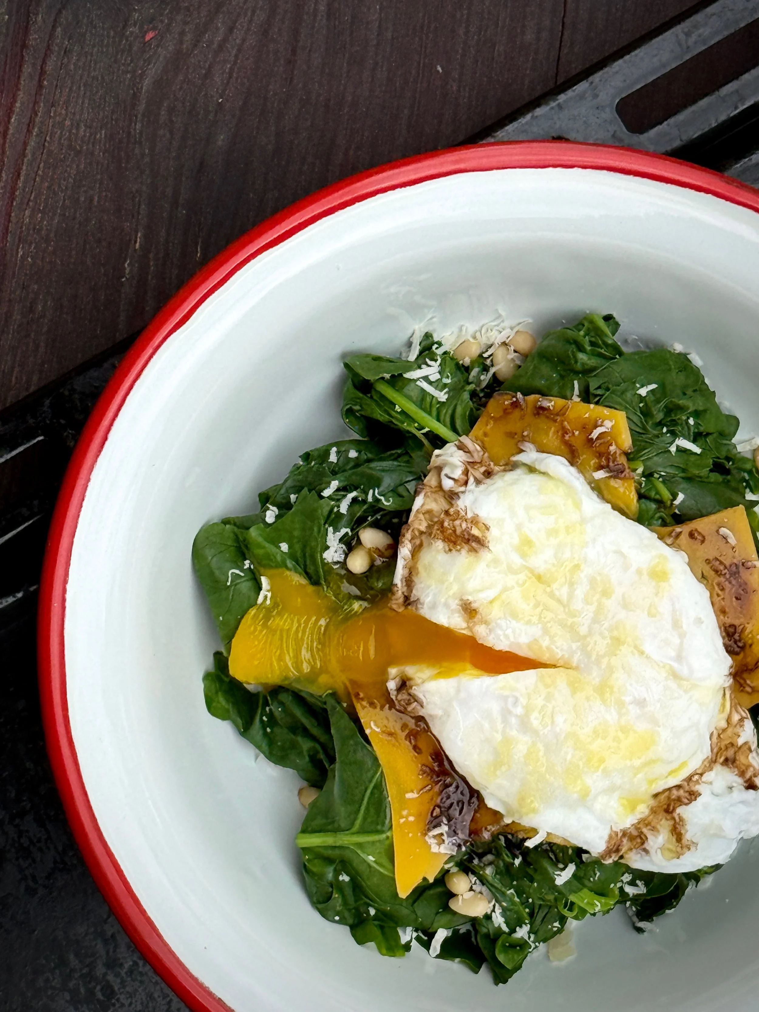 Blanched Spinach Warm Salad