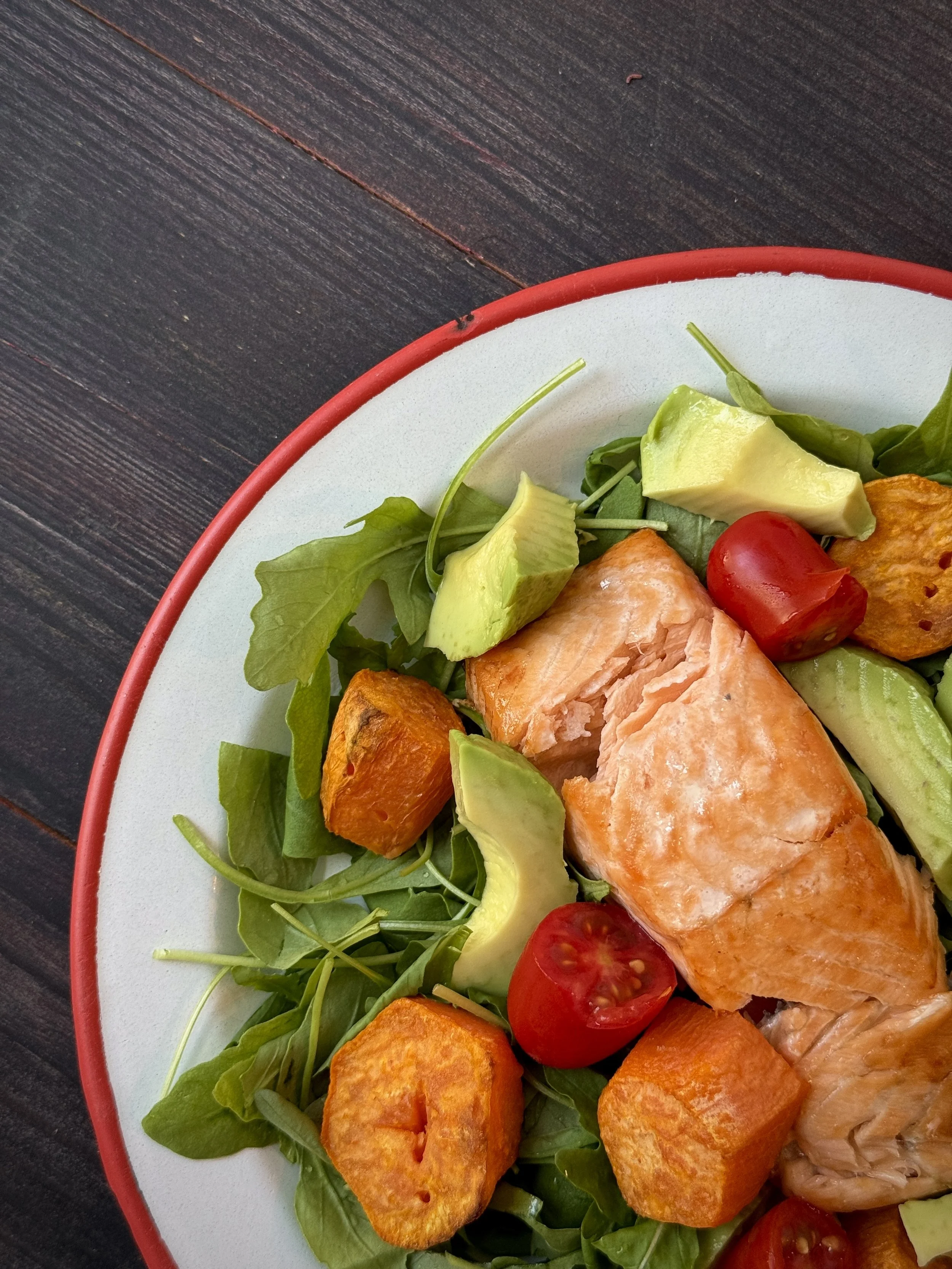 Roasted Salmon Salad With Sweet Potatoes