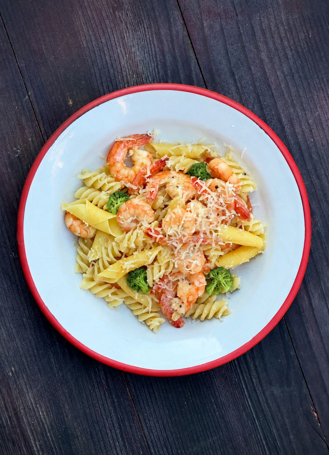 Garlic Butter Roasted Shrimps Pasta