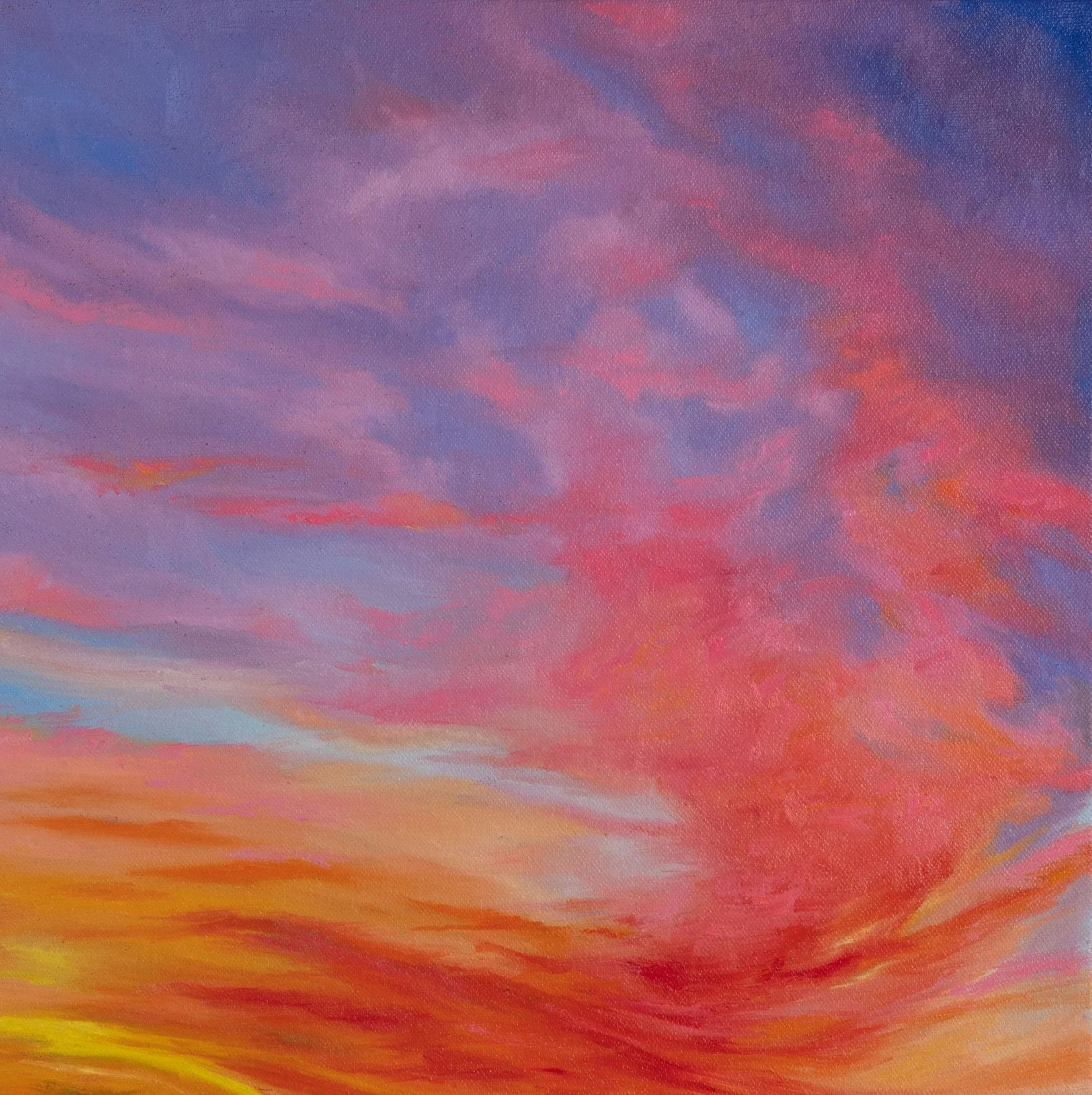 Sky Fire, 30cm x 30cm, Oil on Canvas