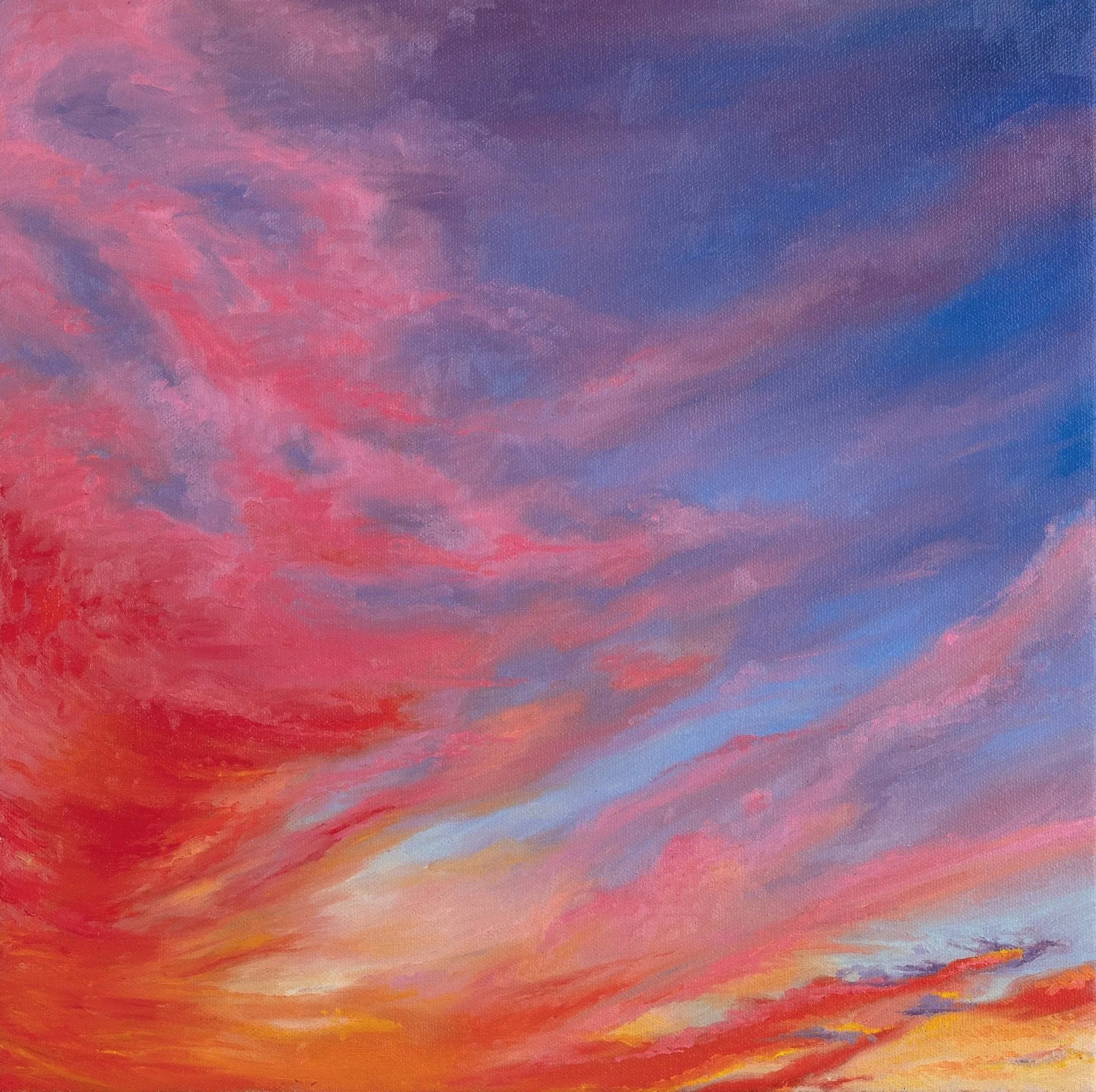 Ablaze, 30cm x 30cm, Oil on Canvas