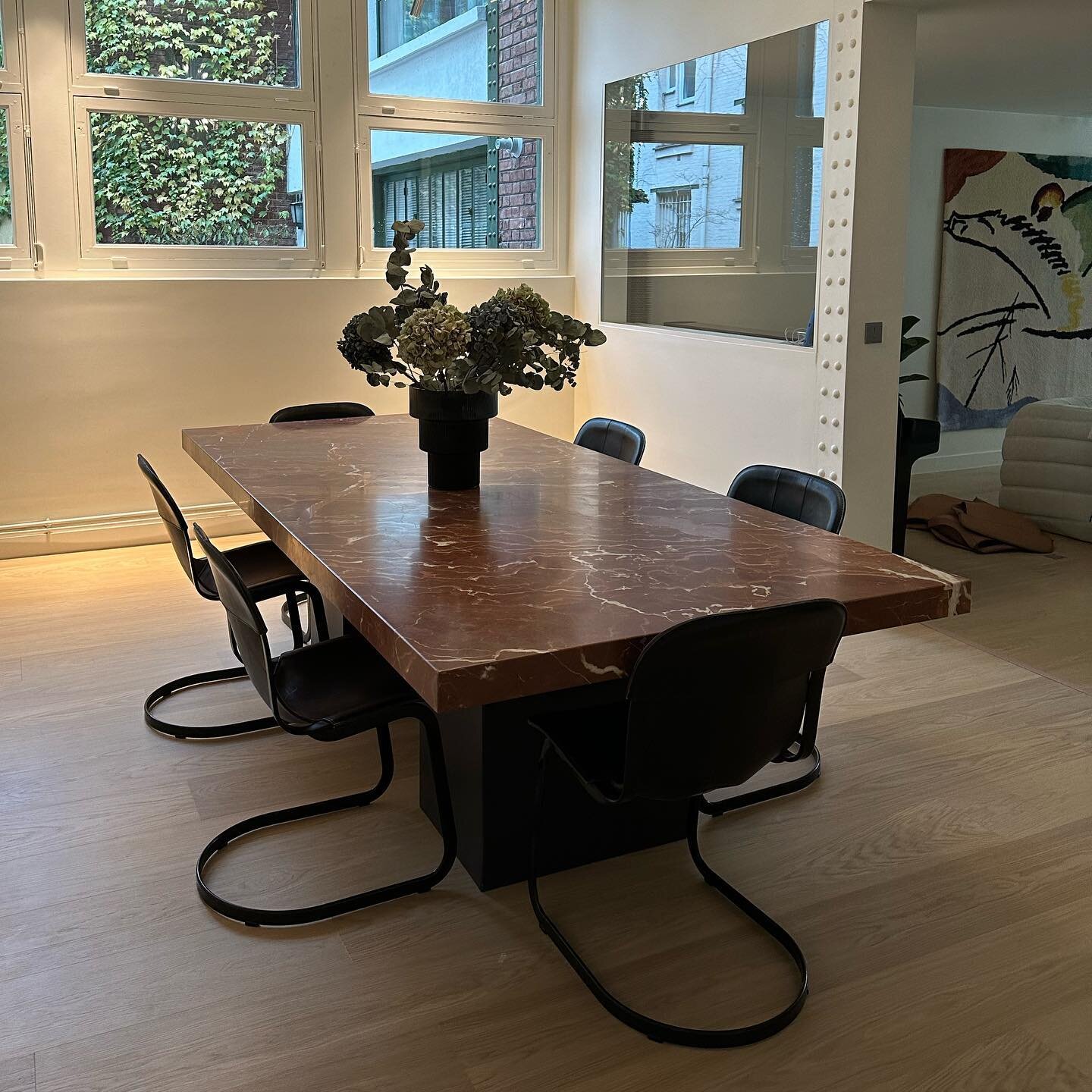 Our latest custom project is this oversized dining room table in Rosso Marbella marble for a private client&rsquo;s home in Paris. 

We are delighted to work with clients in making their marble design dreams come to life: considering shapes, proporti