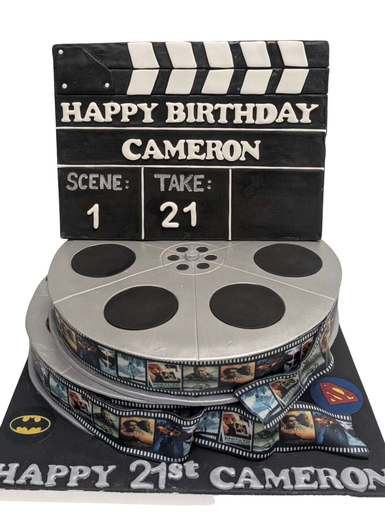 Film reels and Clapperboard