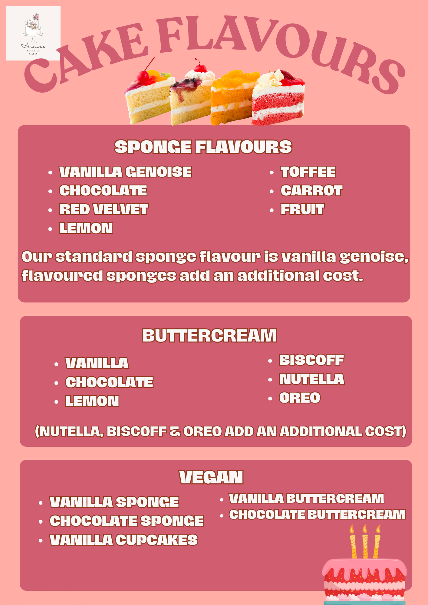Product Information — Annie's Creative Cakes