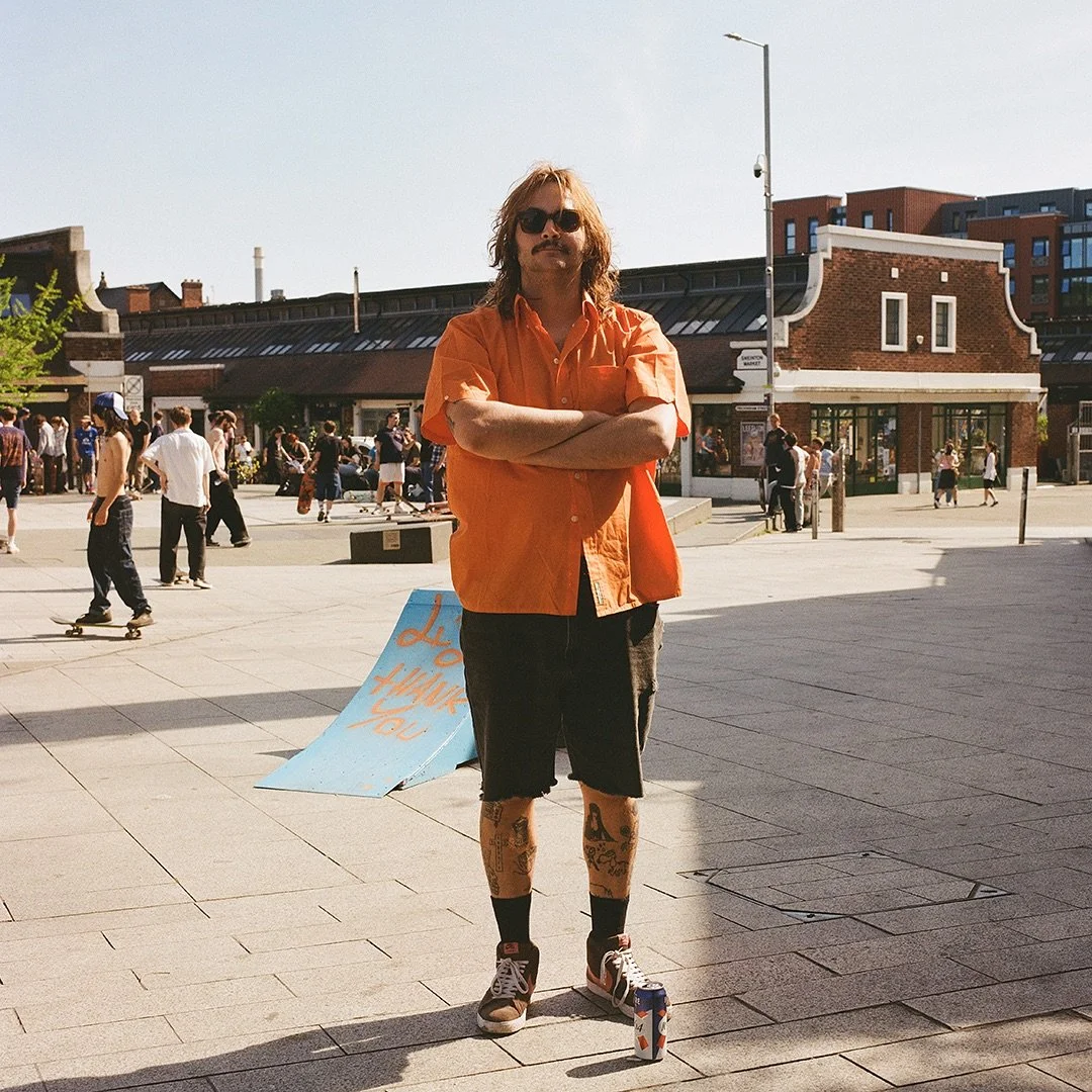 Milo, a talented photographer, bike builder, and skateboarder. 
⁣
#filmaintdead #hasselblad500cm #nottinghamskateboarding @skatenottingham