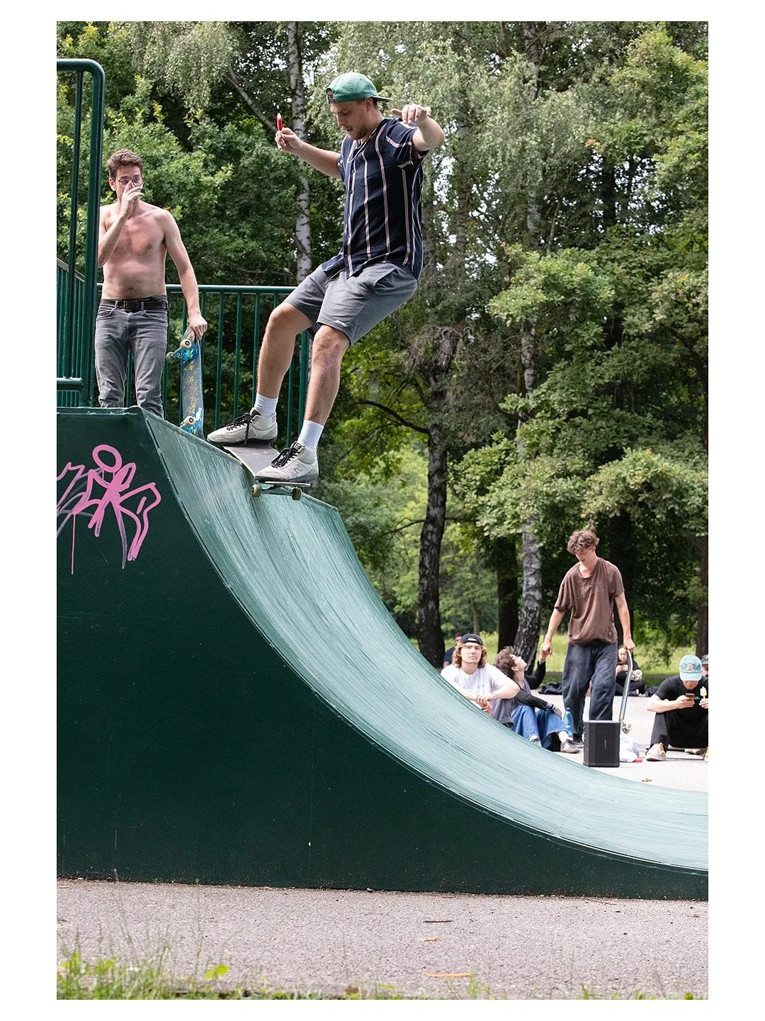 How could I not have shared this photo of @smaclure ripping a Czech miniramp with an ice lolly in hand? A few from our visit to Česk&eacute; Budějovice last year. ⁣
⁣
Can&rsquo;t wait to skate the brand new skatepark that now sits in this space! ⁣
⁣
