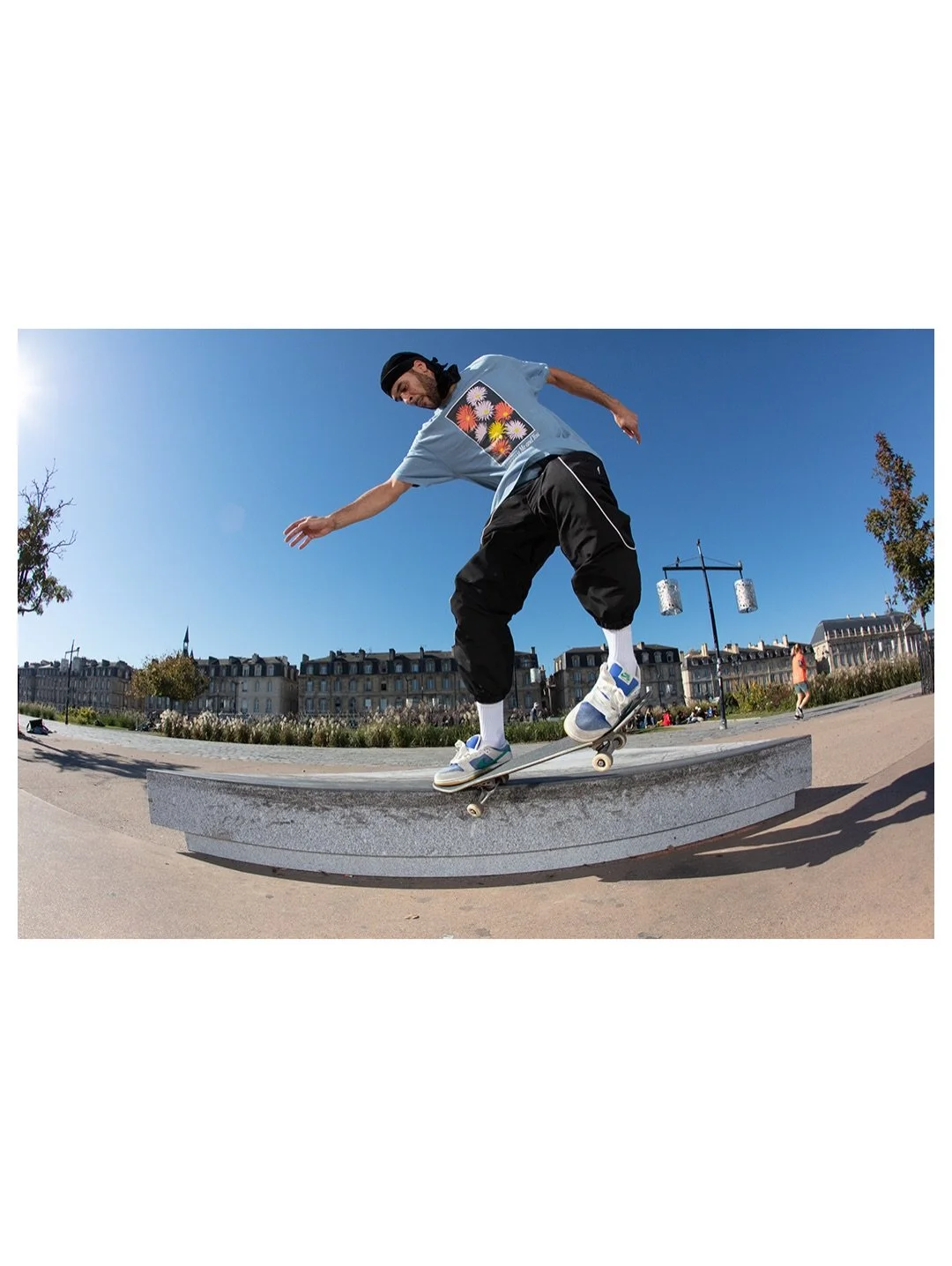 A few more snaps from Bordeaux this October. ⁣
⁣
@bubbahideout - nollie crook on the @skateistan ledge. ⁣
@holttight___ noseslide under the Cath&eacute;drale Saint-Andr&eacute; de Bordeaux.⁣
@c0ttie - front rock on our favourite street quarter. ⁣
⁣
#