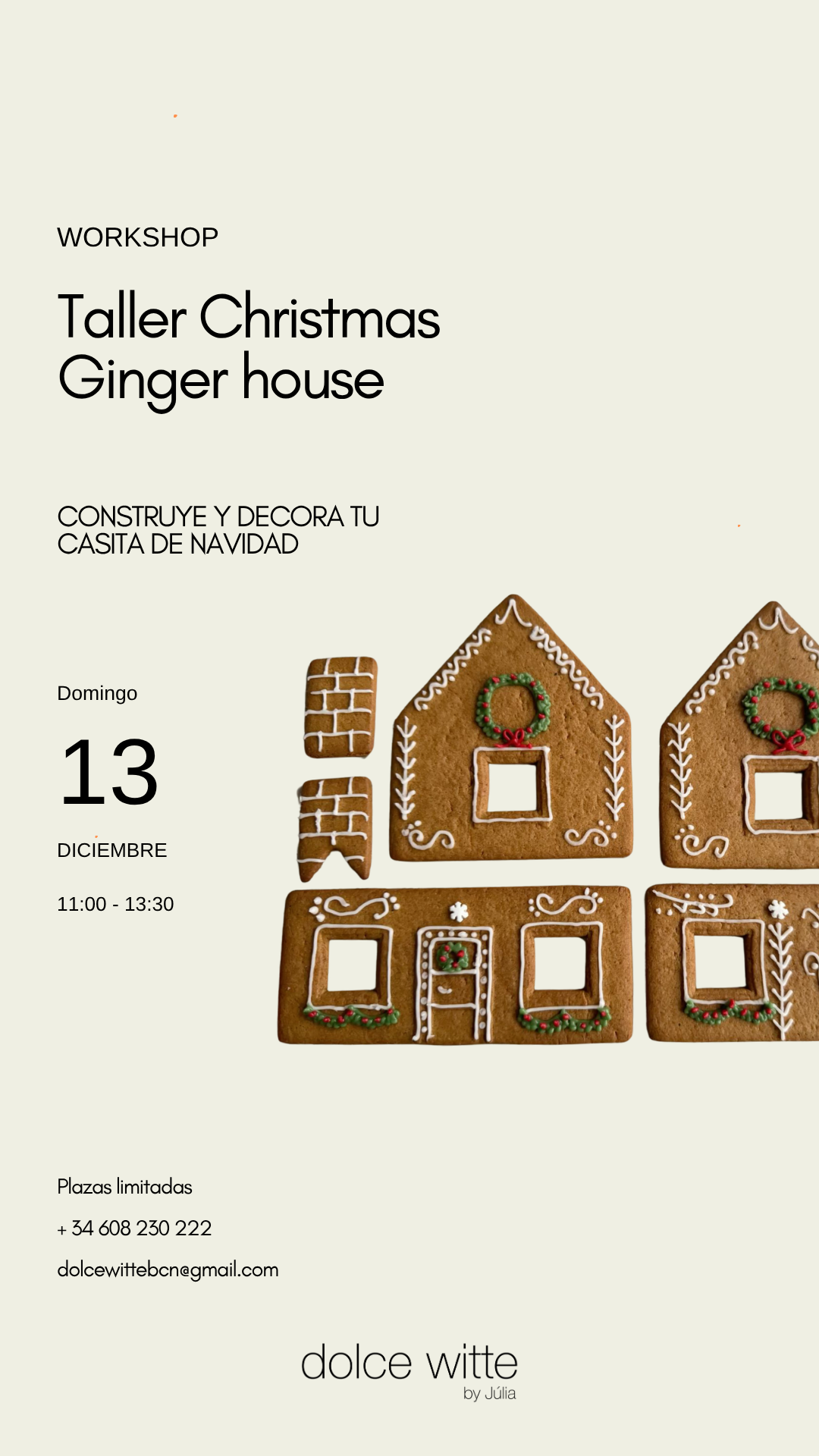 TALLER CHRISTMAS GINGER HOUSE 13/12