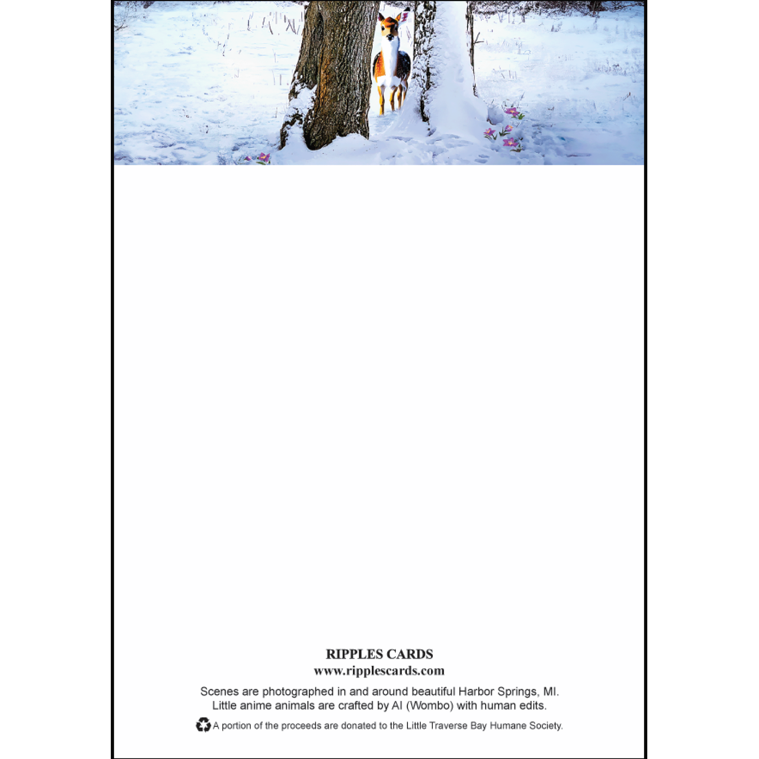 Deer Between Trees Post it - 2500x2500.gif