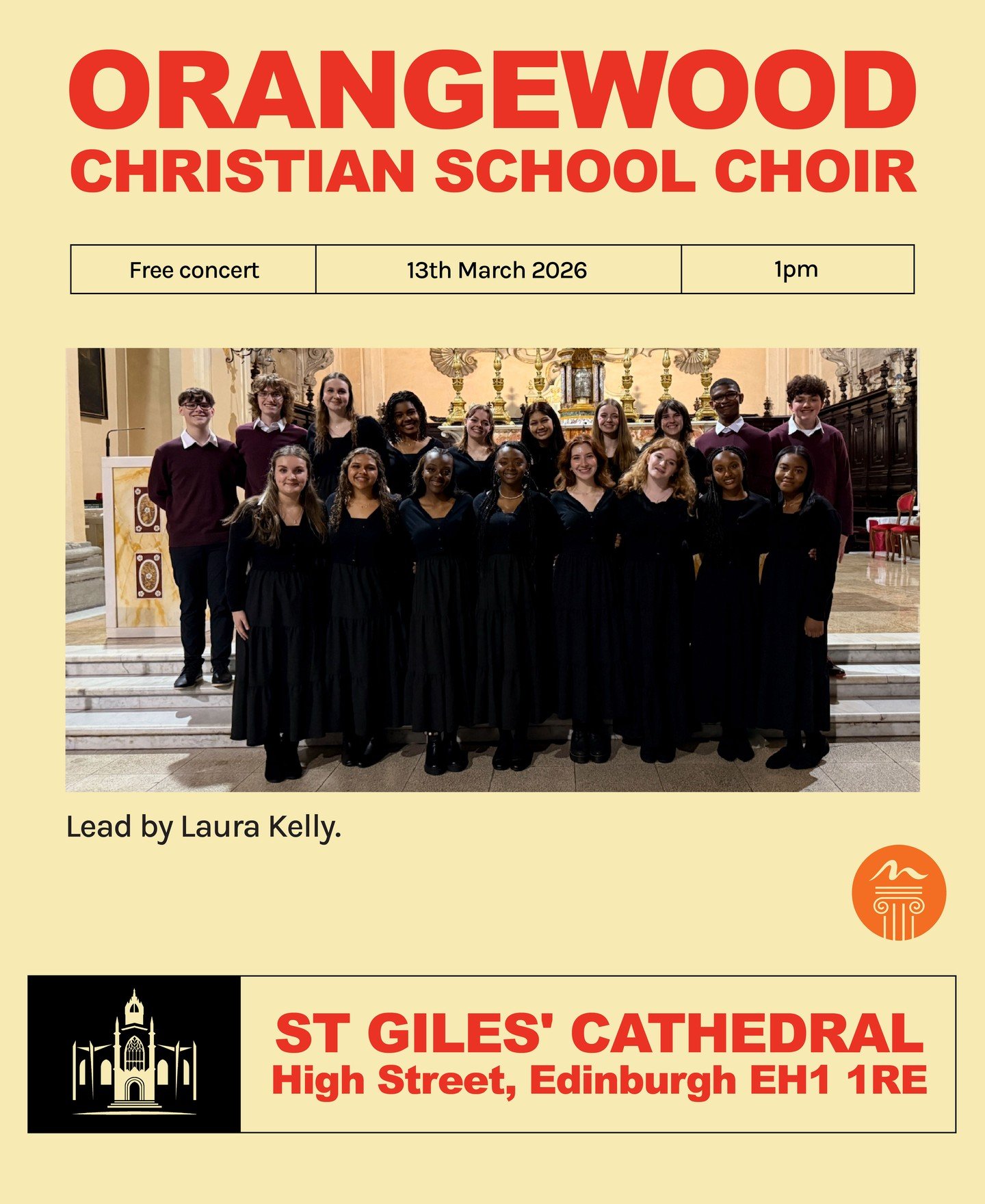 Three FREE concerts in Scotland this March 🎶

We&rsquo;re so excited to welcome Orangewood Christian School Choir from Maitland, Florida for their 2026 tour 🇺🇸🏴󠁧󠁢󠁳󠁣󠁴󠁿

This talented ensemble performs everything from classical and sacred to 