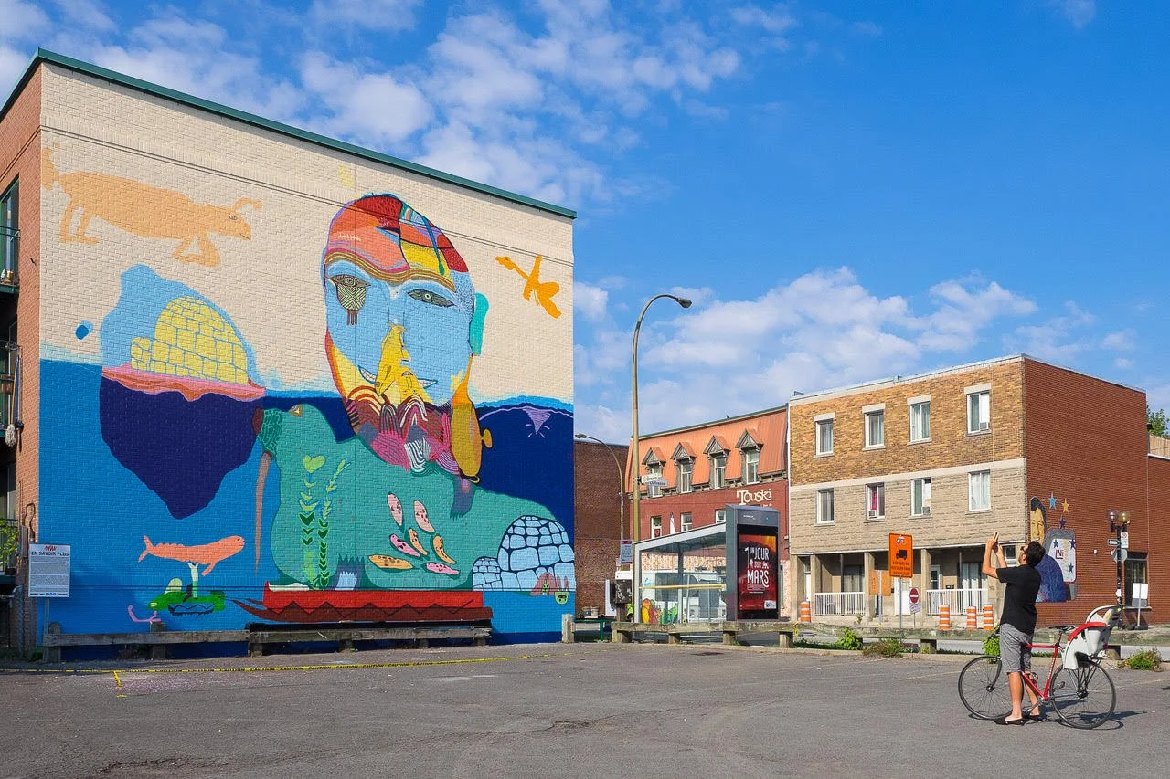 A mural by Embassy of Imagination in Montreal, Canada, MU MTL