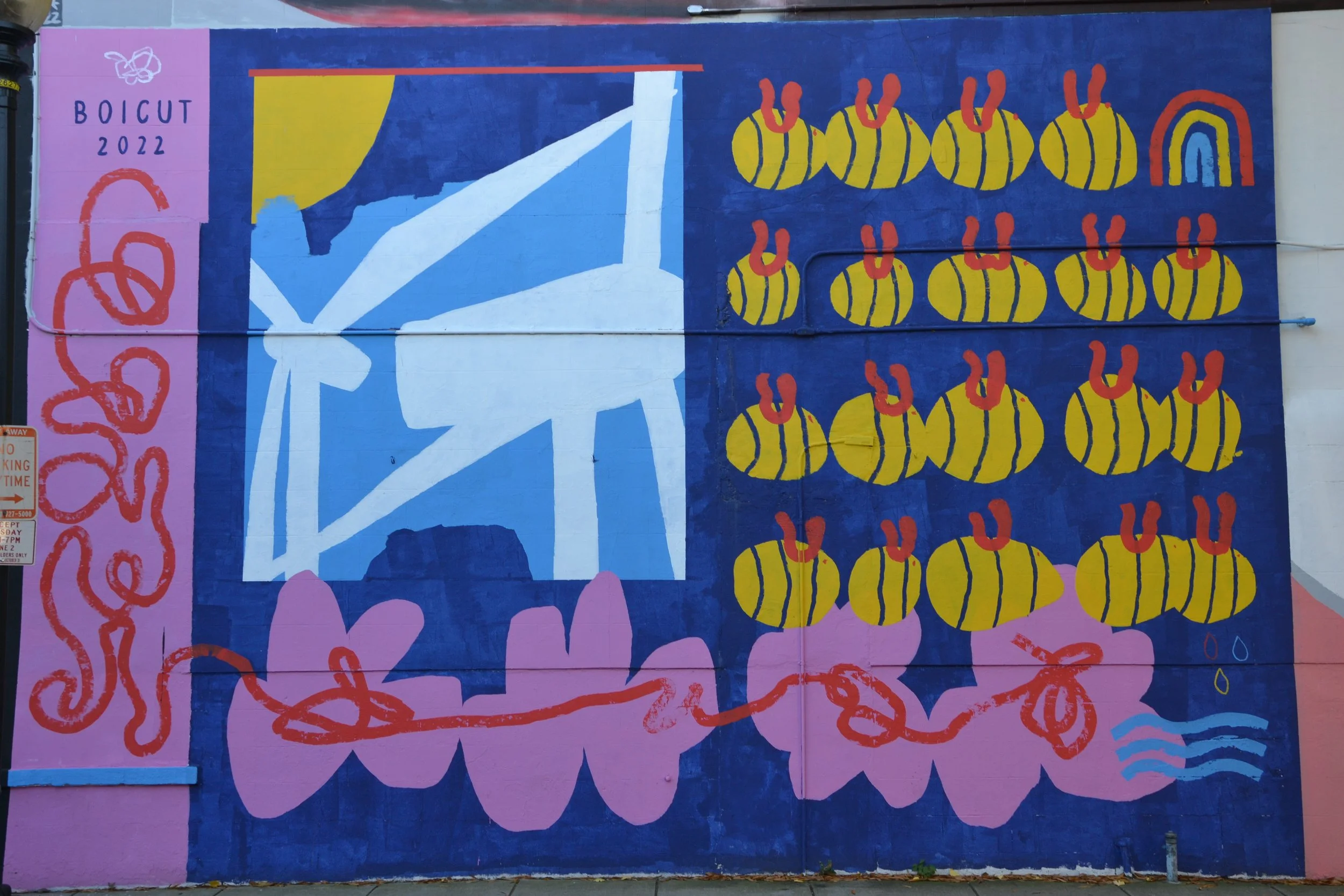Boicut at the Calle Libre street art festival having its edition in Washington DC bringing together Austrian and American mural artists