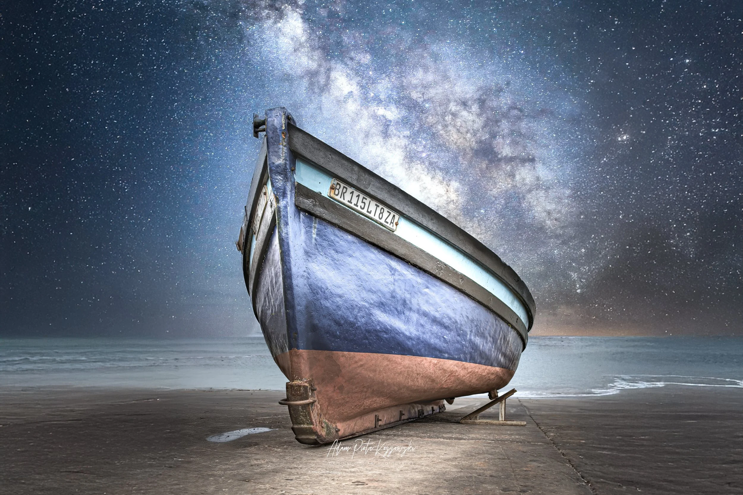 BR115 Starry Night — A Timeless Arniston Fishing Boat Beneath the Stars ...