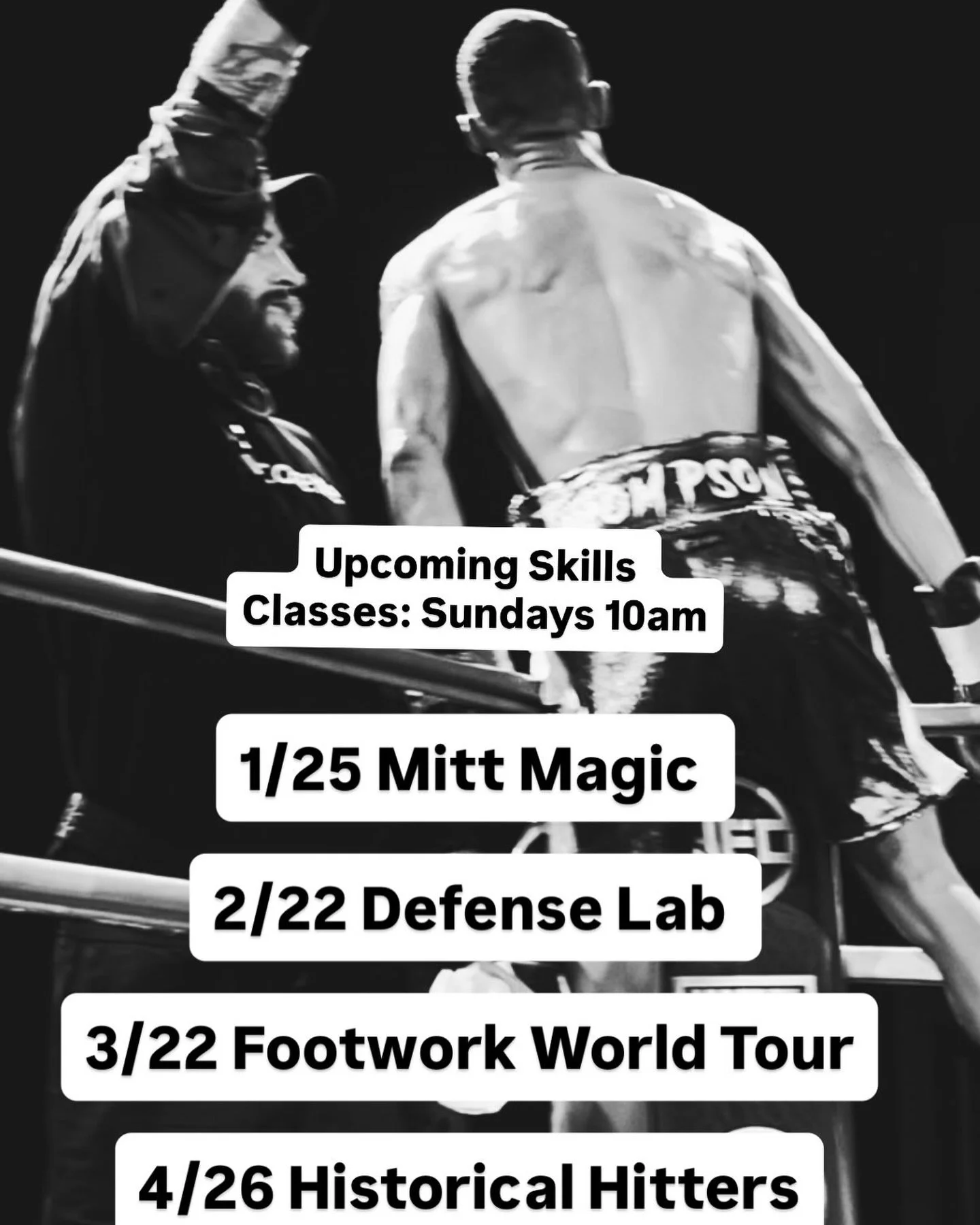 Sign up for these classes ASAP! Our Sunday clinics are always super fun and informative for all levels of boxers. Dm for details. @mcconnells_boxing_academy