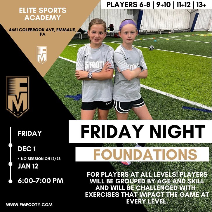 Friday Night FMFooty Programs! Register Now! 
https://fmfooty.com/our-programs